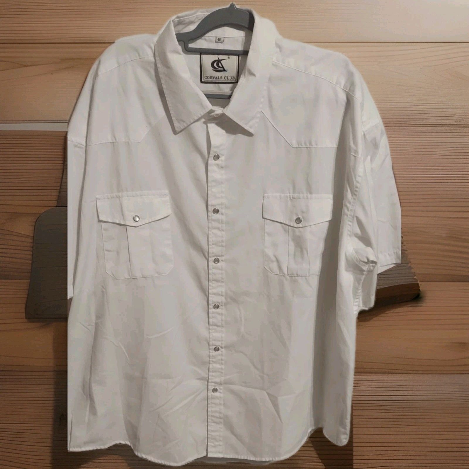 Other Pearl Snap White Short Sleeve Coevals Club Flap Pockets Siz Size US XXL / EU 58 / 5 - 1 Thumbnail