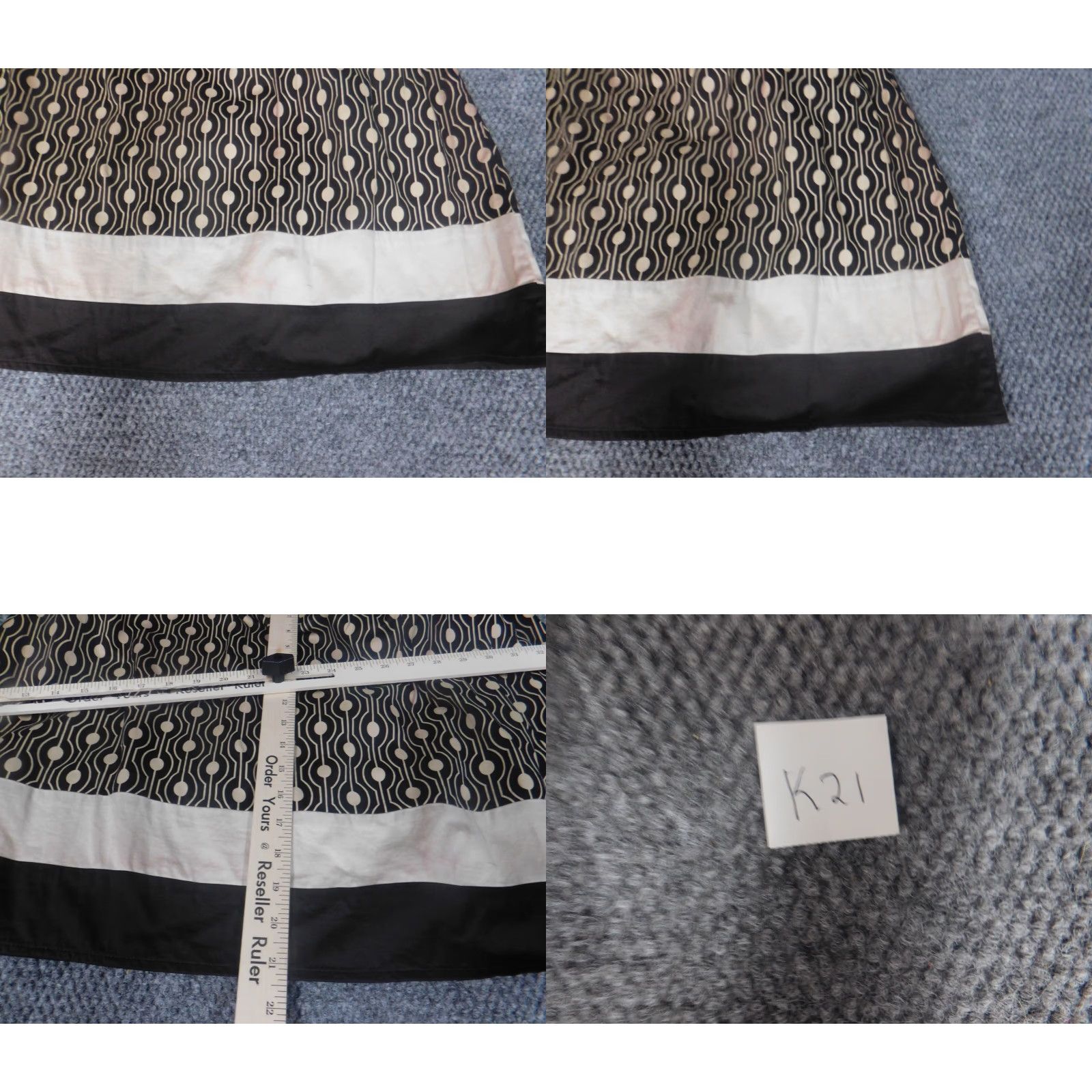 Talbots Talbots Skirt Womens 8 Brown A-line Polka Dot Knee Length Zipper Knit Cotton Regular Vintage No Size 30" / US 8 / IT 44 - 9 Thumbnail
