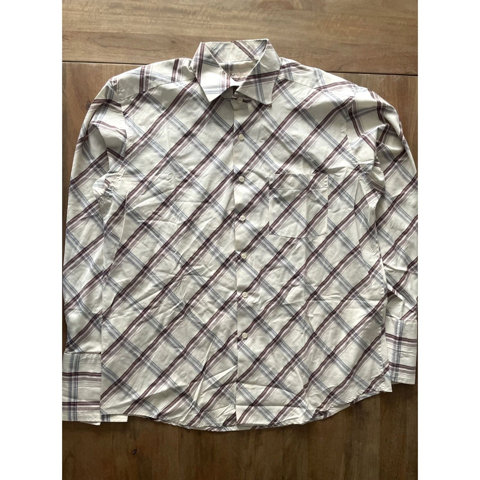 Dolce & Gabbana VINTAGE Dolce&Gabbana Dress Shirt Mens Large French Cuff Button Up Collared Ivory 48 in Regular Long Sleeve Size 42R - 2 Thumbnail