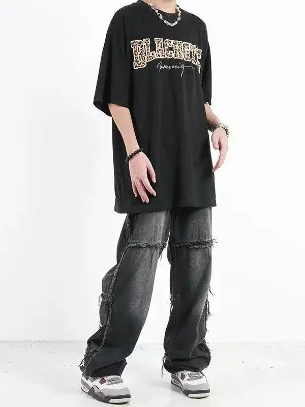 Japanese Brand Retro hip-hop high street straight leg jeans Size US 30 / EU 46 - 2 Thumbnail