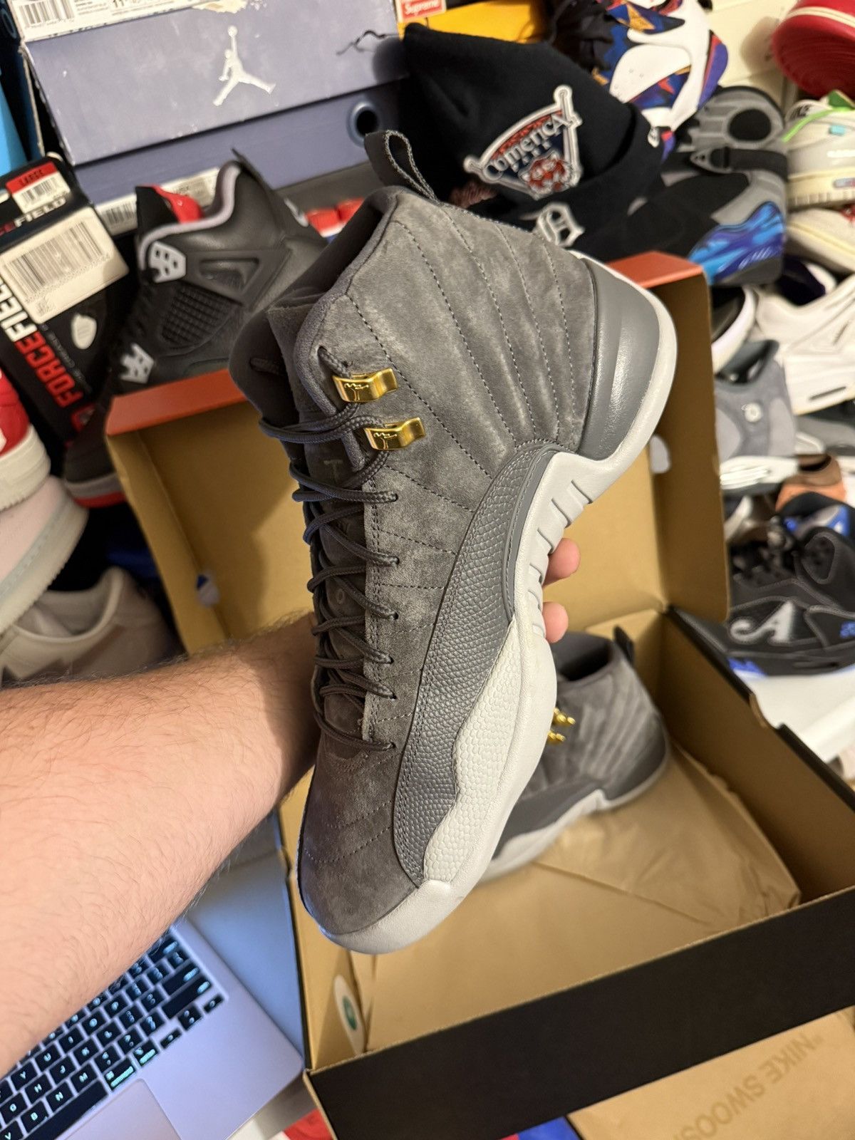 Jordan Brand Jordan retro 12 dark grey size 11 Size US 11 / EU 44 - 3 Thumbnail