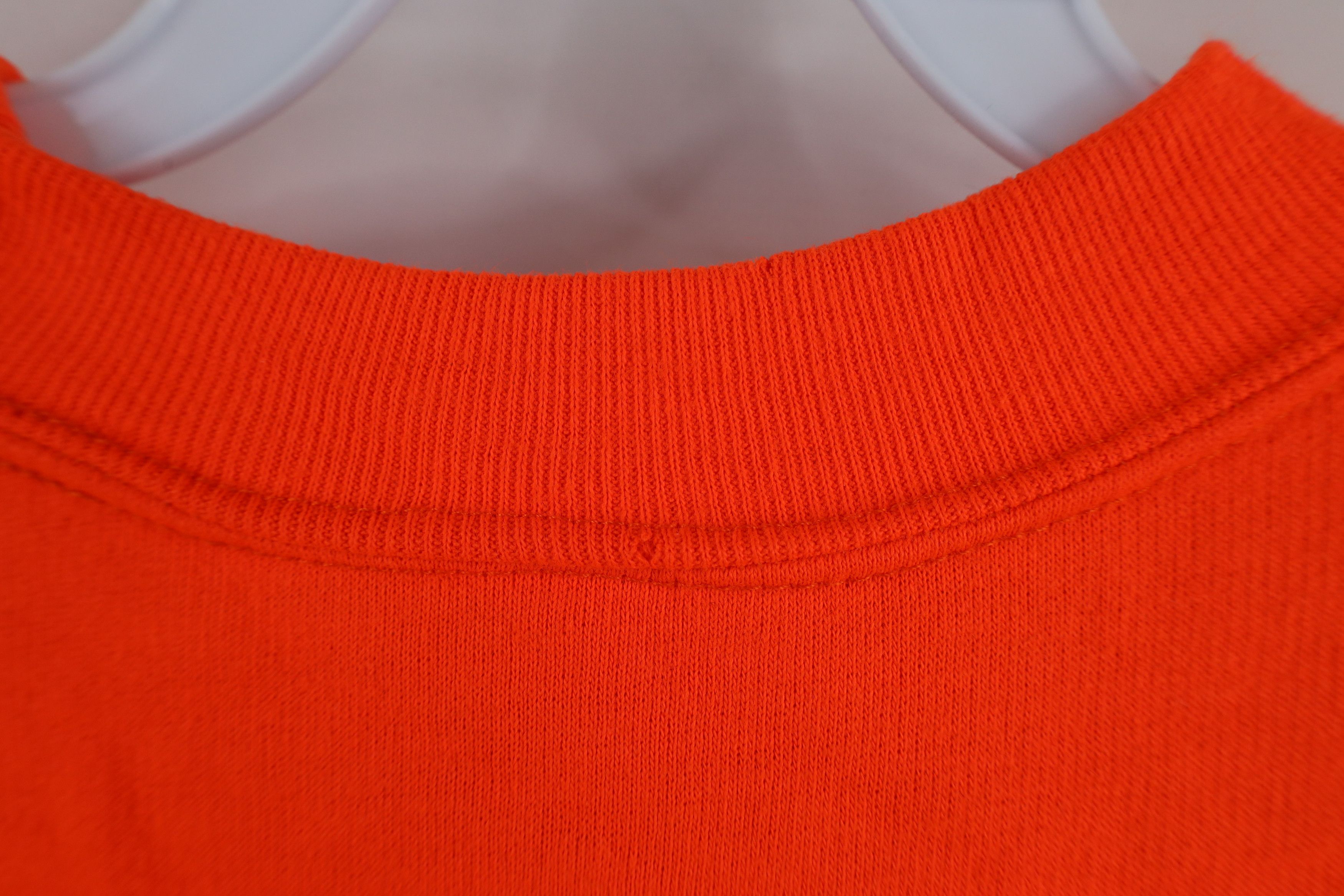 Vintage Vintage 80s 90s Streetwear Blank Sweatshirt Blaze Orange Size US XL / EU 56 / 4 - 9 Thumbnail