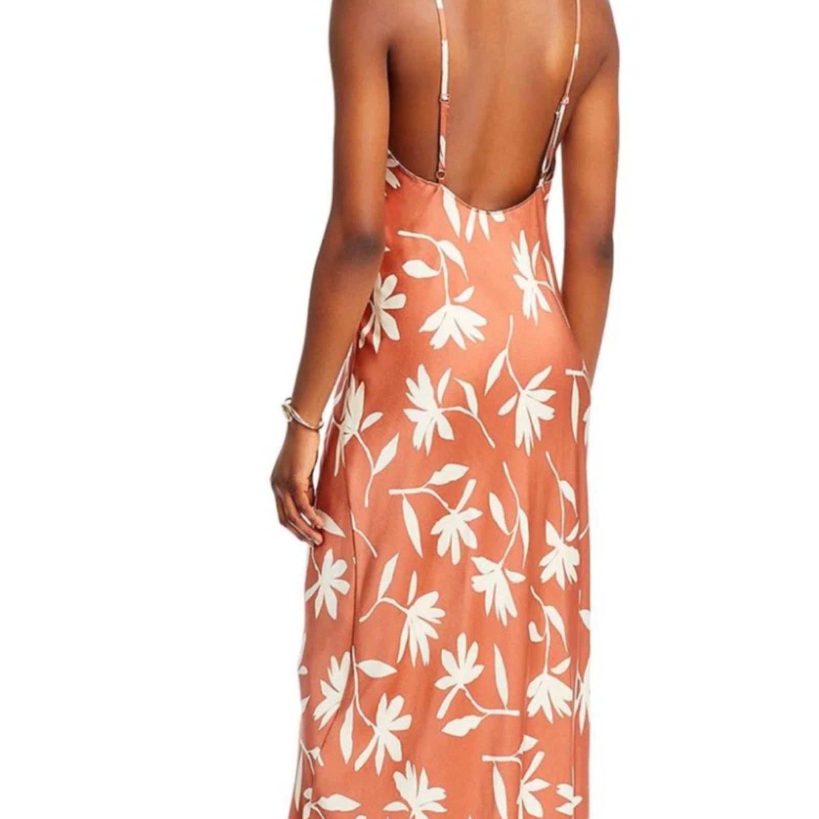 Anine Bing NWT Anine Bing Chloe Silk Slip Dress Brown Floral Print Sz S Size M / US 6-8 / IT 42-44 - 2 Thumbnail