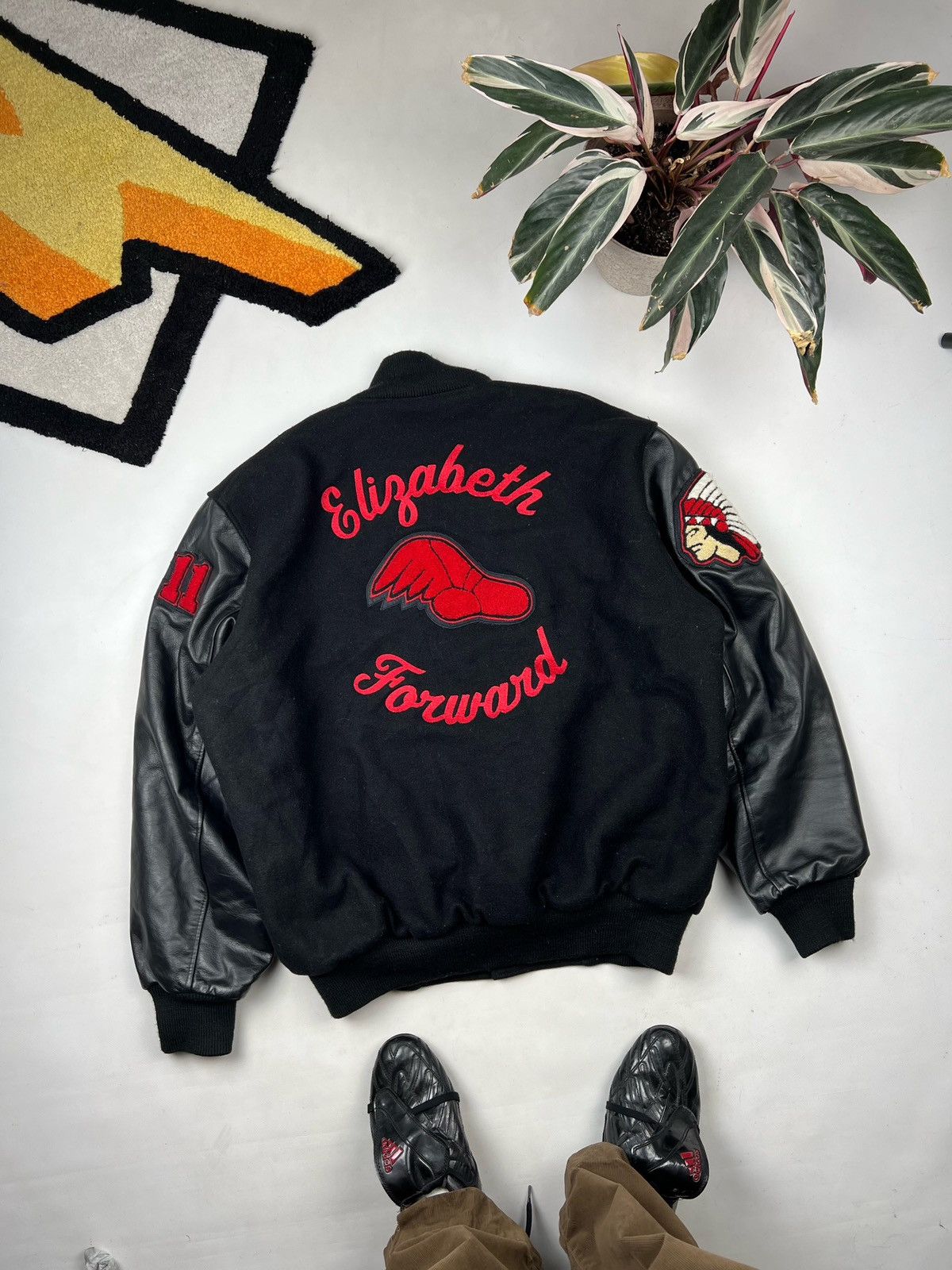 Leather Rare Leather Jacket Mecca Indian native Usa Big Logo Varsity Size US XL / EU 56 / 4 - 2 Thumbnail