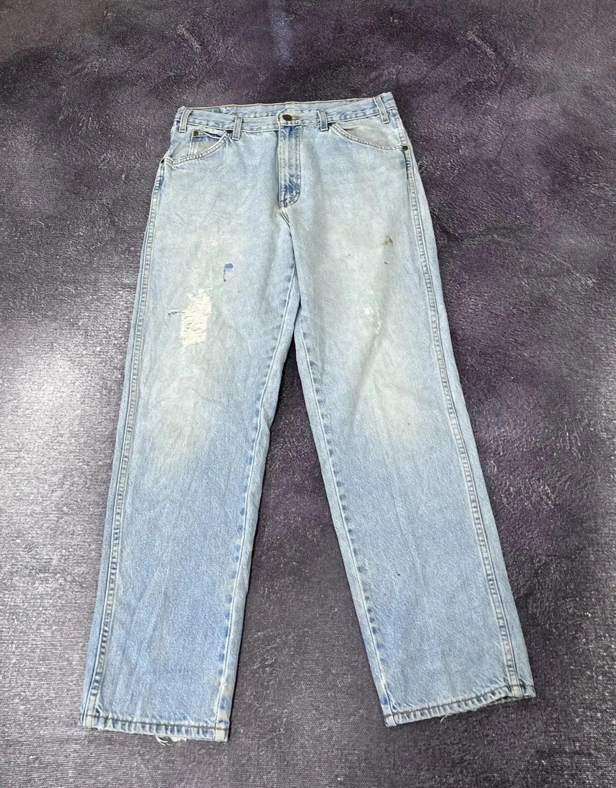Dickies × Vintage Vintage Dickies Faded Light Blue Hype USA Denim Jeans Size US 34 / EU 50 - 2 Thumbnail