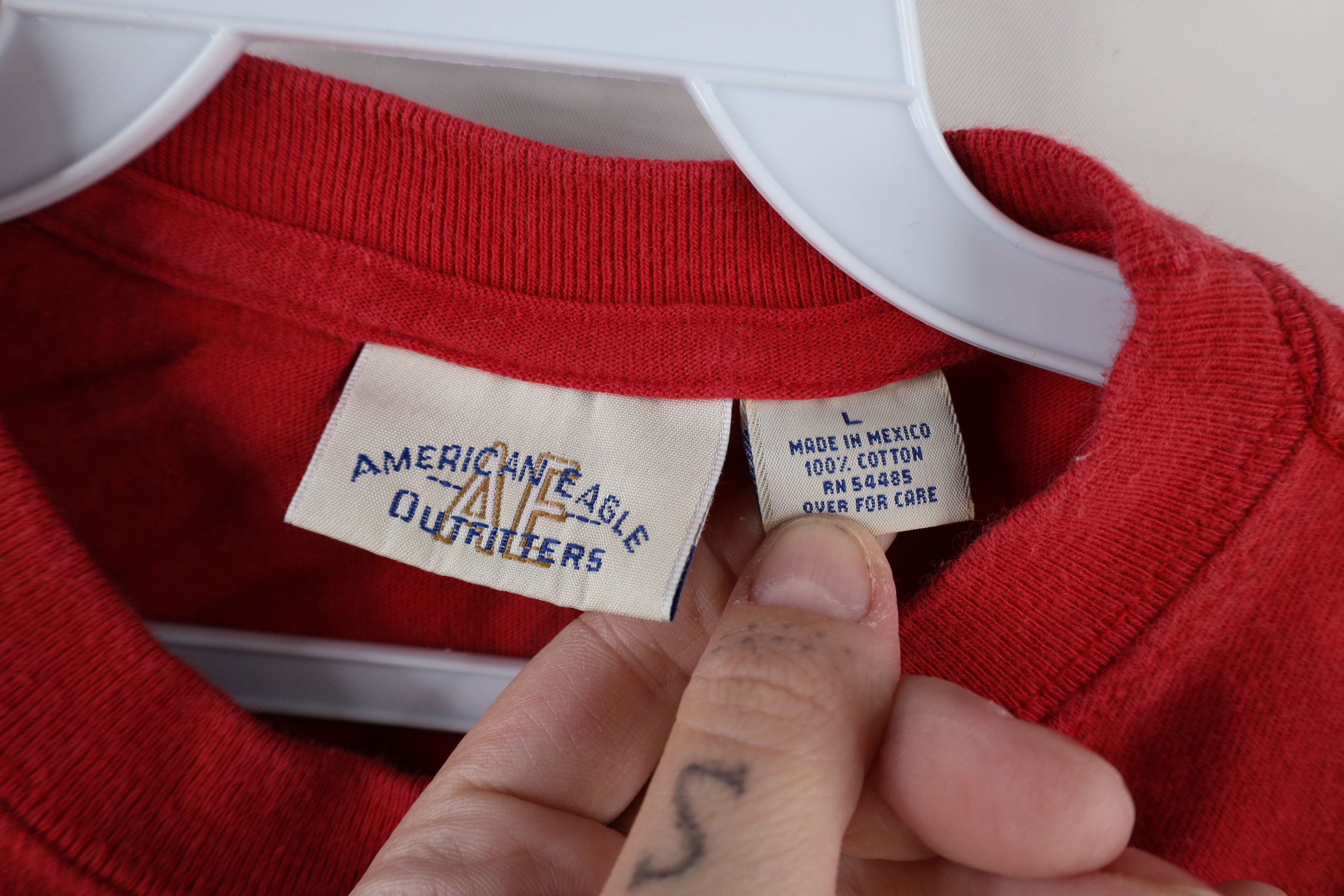 American Eagle Outfitters × Vintage Vintage 90s American Eagle Outfitters Short Sleeve T-Shirt Size US L / EU 52-54 / 3 - 5 Thumbnail