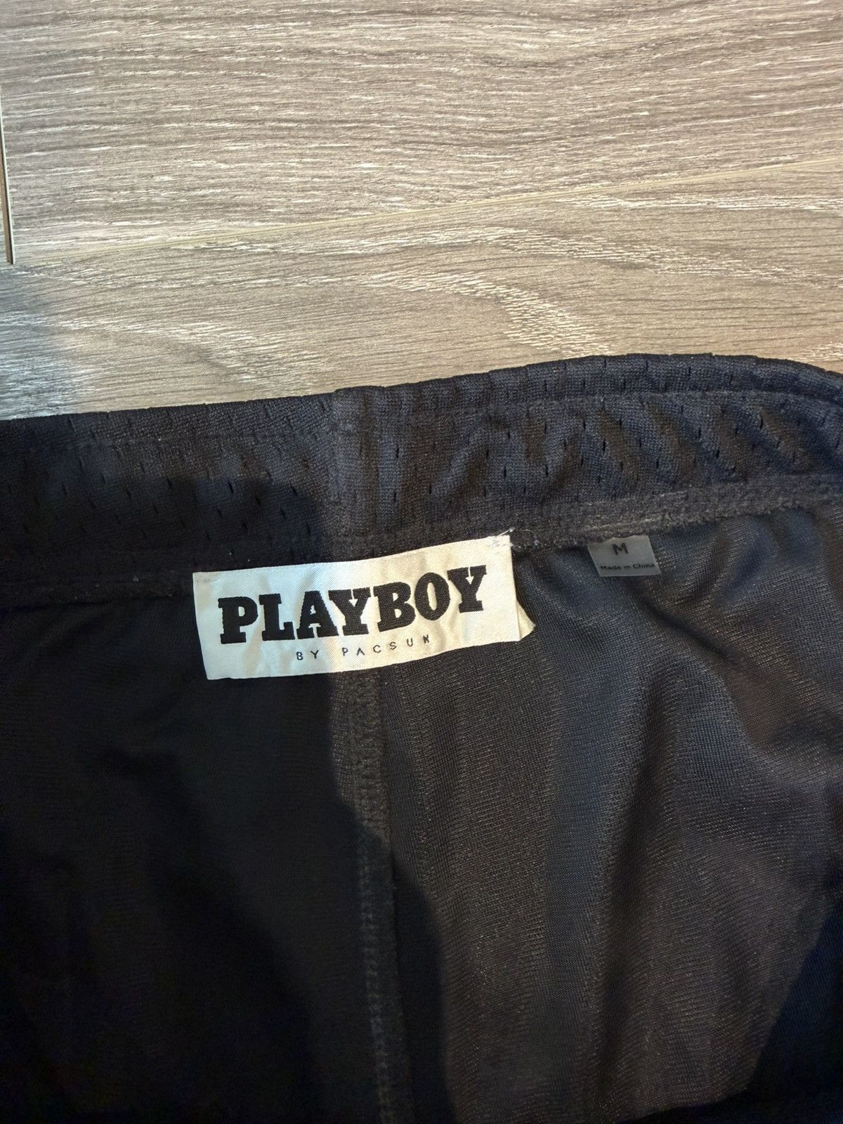 Playboy PLAYBOY x PacSun Black Mesh Athletic Men's Shorts Size US 32 / EU 48 - 2 Thumbnail