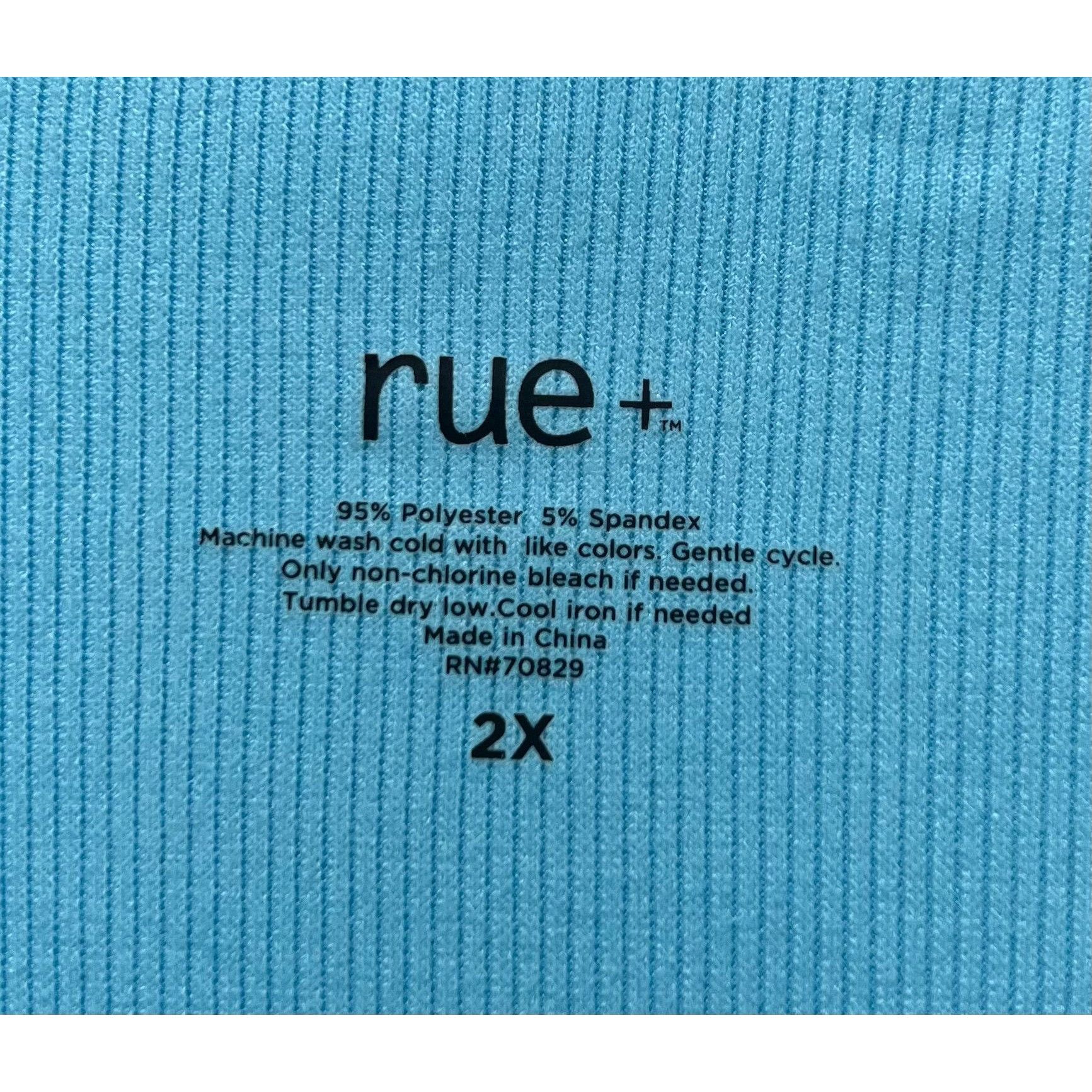 Other Rue + - Women's Short Sleeve Top - Light Blue - 2X Size XXL / US 16-18 / IT 52-54 - 8 Thumbnail