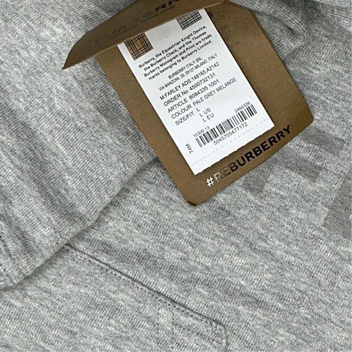 Burberry Burberry Burberry Gray Logo Hoodie for Men-2507 Size US L / EU 52-54 / 3 - 3 Thumbnail
