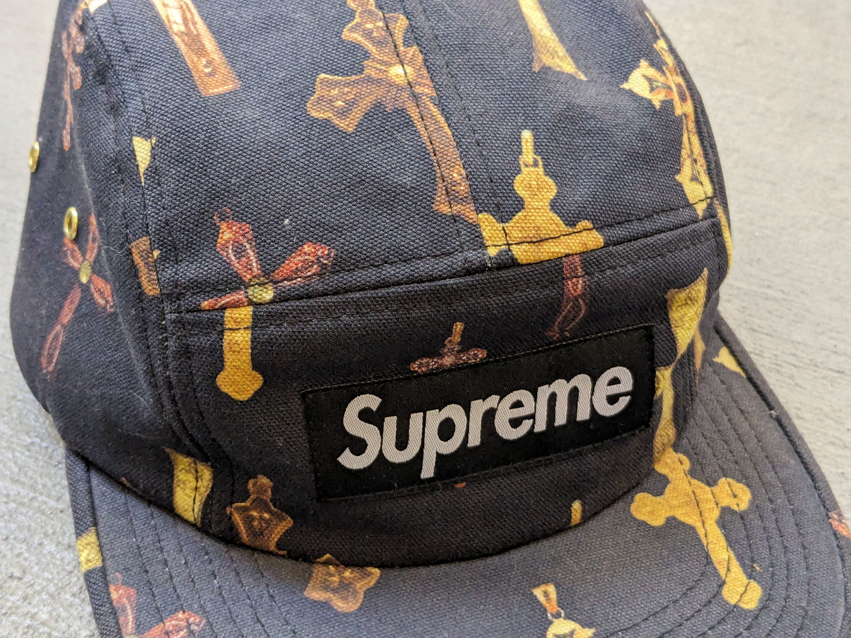 Supreme Supreme Crosses Camp Hat Black SS/13 Bogo Box Logo Size ONE SIZE - 5 Thumbnail