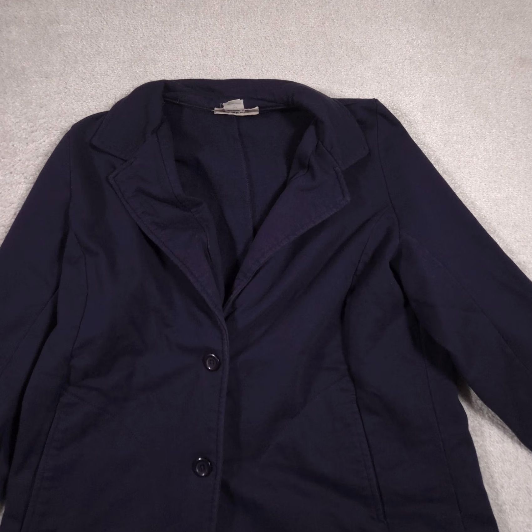 Vintage Woman Within Blazer Womens 18/20 Blue 3/4 Sleeve Button Front Plus Size Jacket Size XXL / US 16-18 / IT 52-54 - 4 Thumbnail