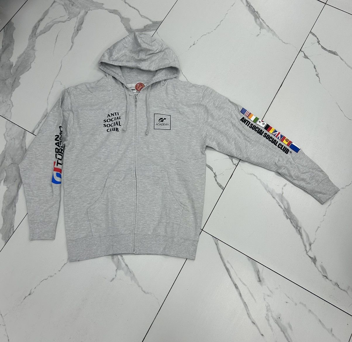 Anti Social Social Club Anti Social Social Club x Gran Turismo Flag Zip Hoodie Size US L / EU 52-54 / 3 - 1 Thumbnail