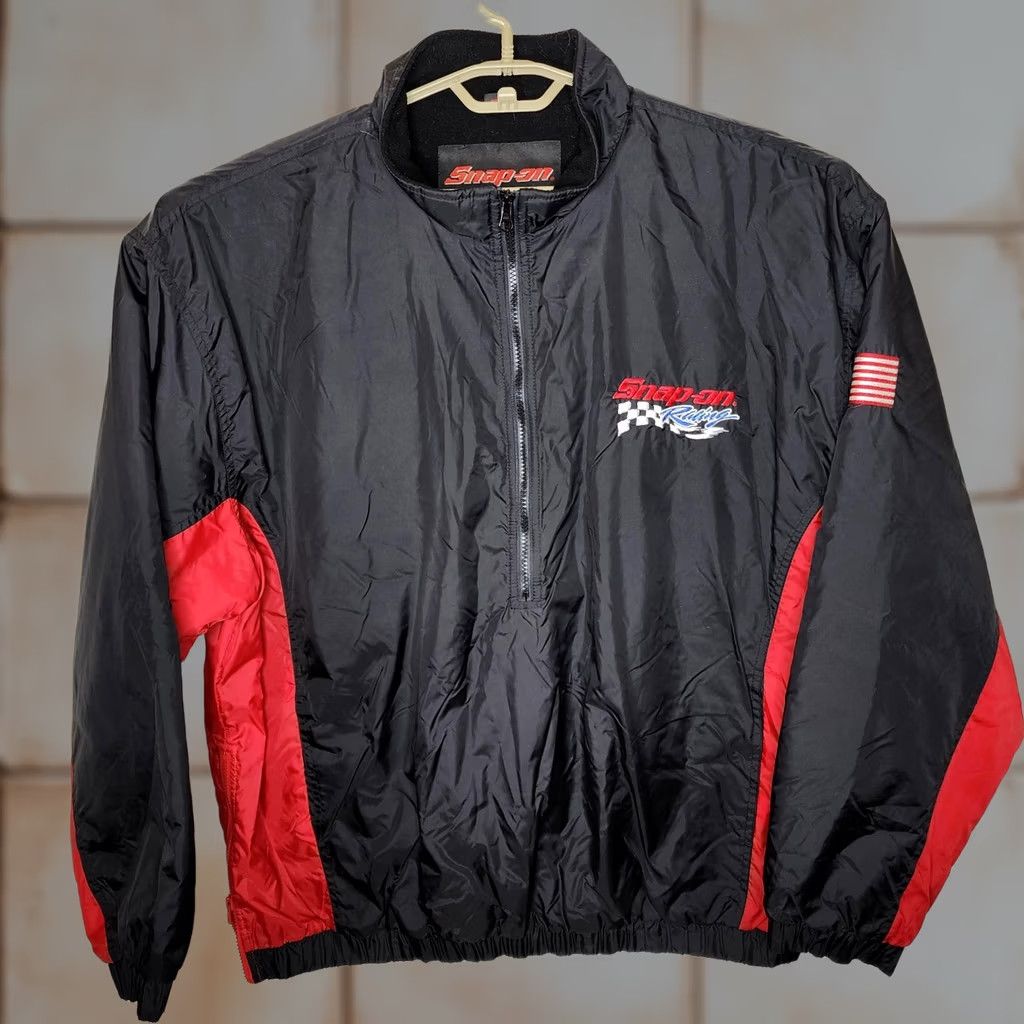 Vintage Vintage Snap-on Racing RA Jacket Mens 3XL Black Red 1/4 Zip Windbreaker 90s Size US XXL / EU 58 / 5 - 1 Thumbnail