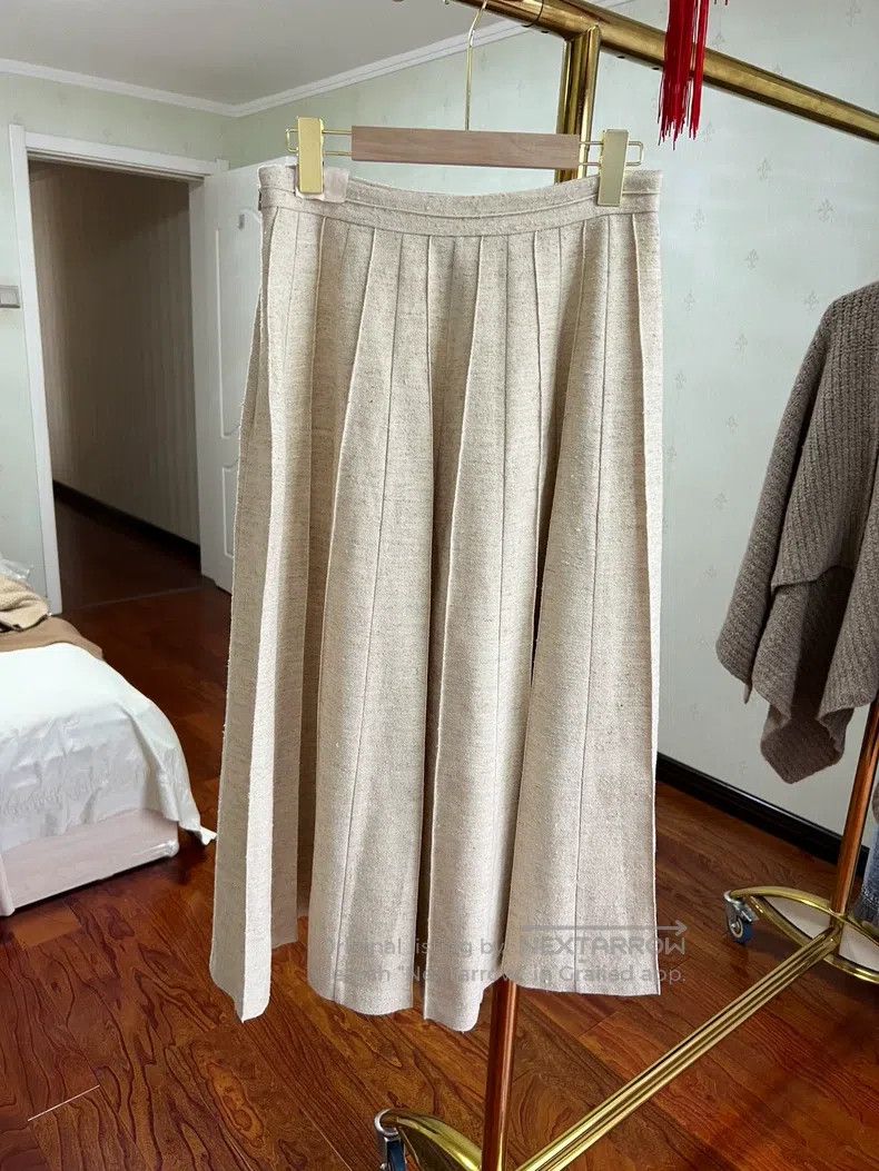 Brunello Cucinelli Brunello Cucinelli Wool Silk Pleated Skirt Size 27" / US 4 / IT 40 - 3 Thumbnail