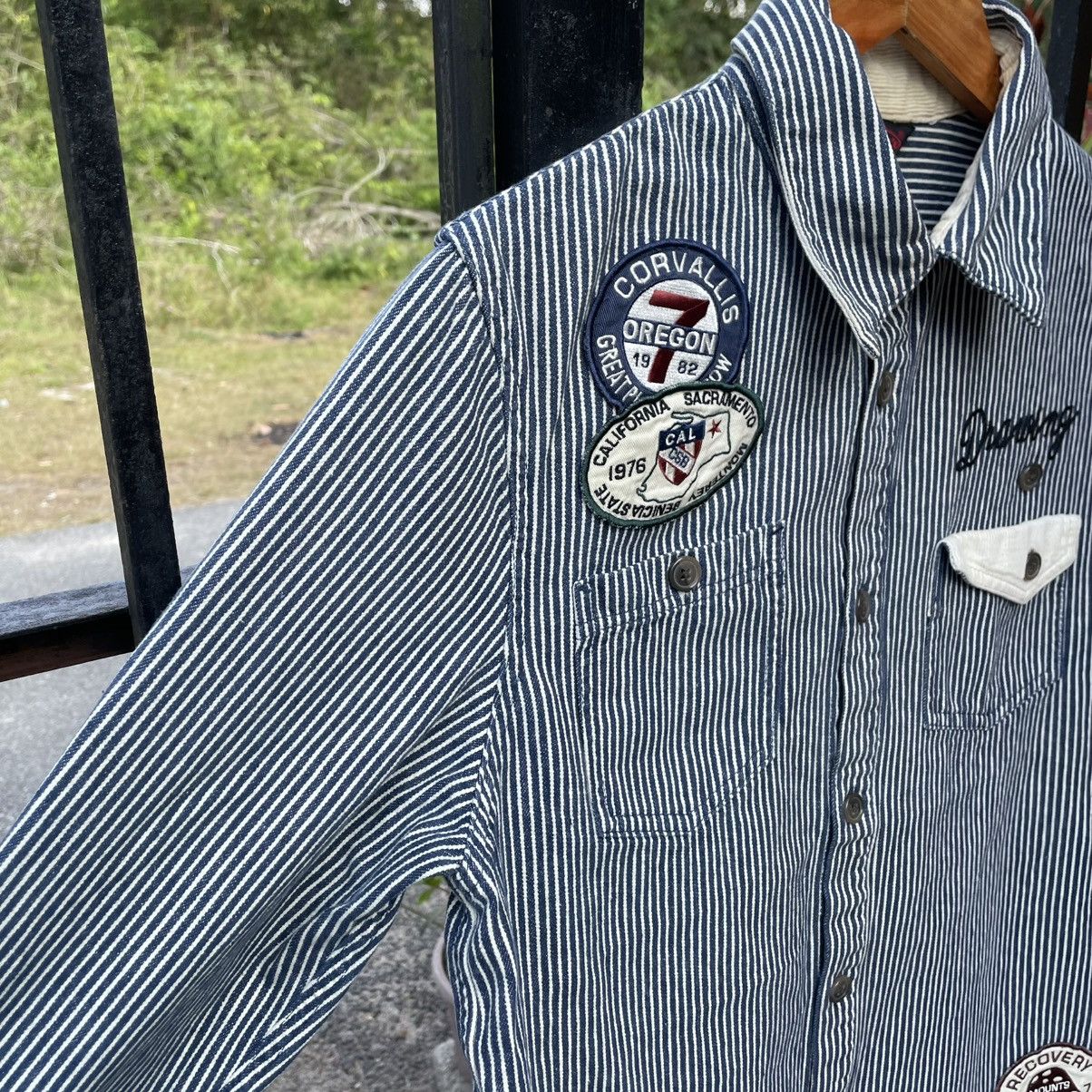 Japanese Brand 🔥🇯🇵K Mayer Striped Hickory Styles Buttons Works Shirts Size US M / EU 48-50 / 2 - 10 Thumbnail