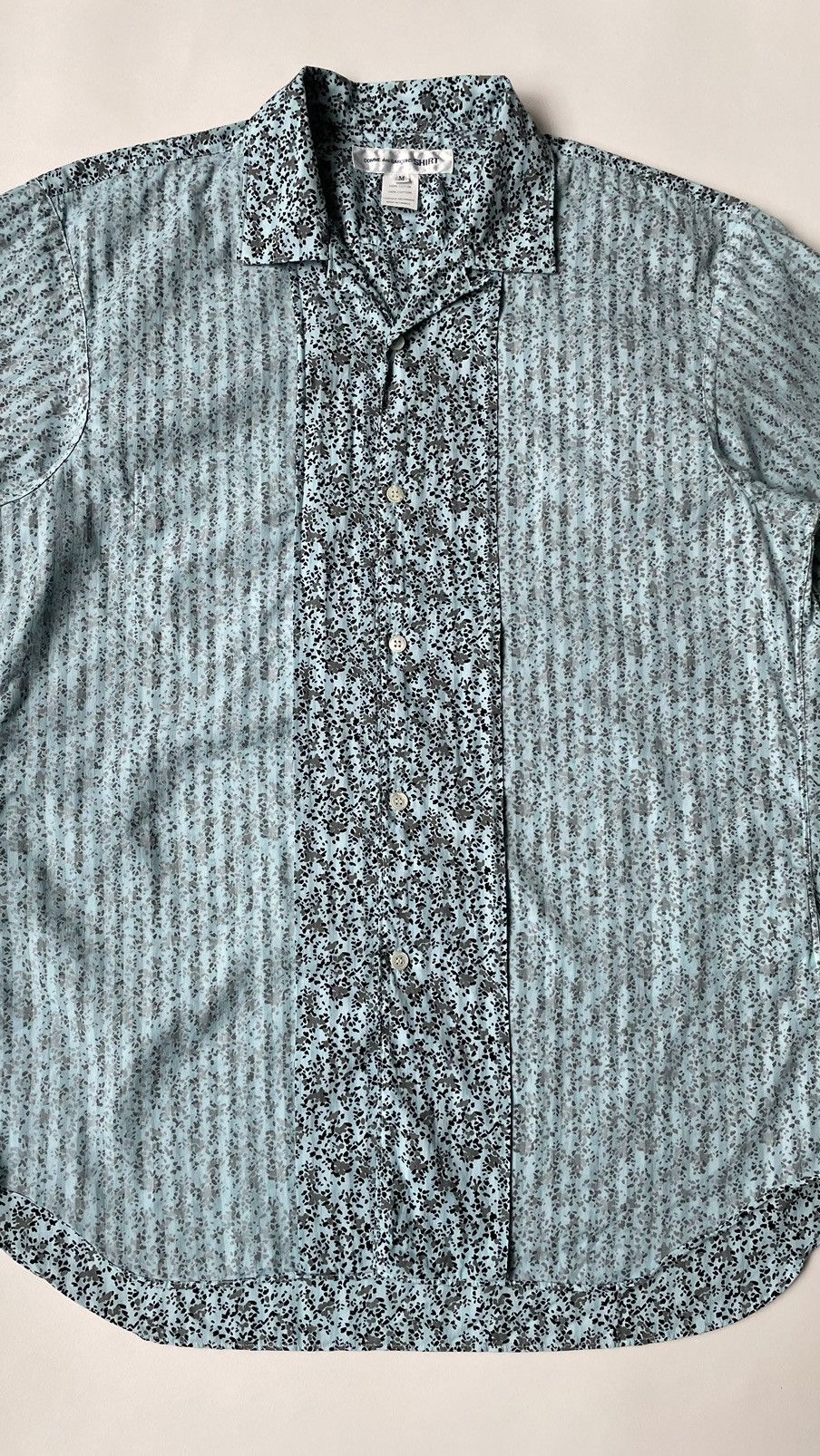 Comme des Garcons Inside Out Print Camp Collar Shirt Size US M / EU 48-50 / 2 - 4 Thumbnail