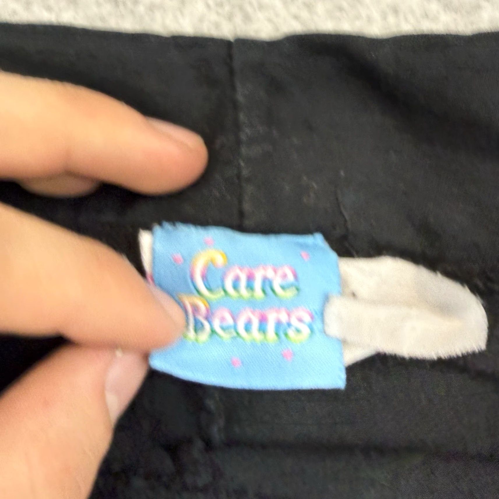 Vintage VINTAGE Care Bears Sweatpants Pants M Womens Black Cotton Blend Fleece 90s Flared Casual Knit Drawstring Size 32" / US 10 / IT 46 - 3 Thumbnail