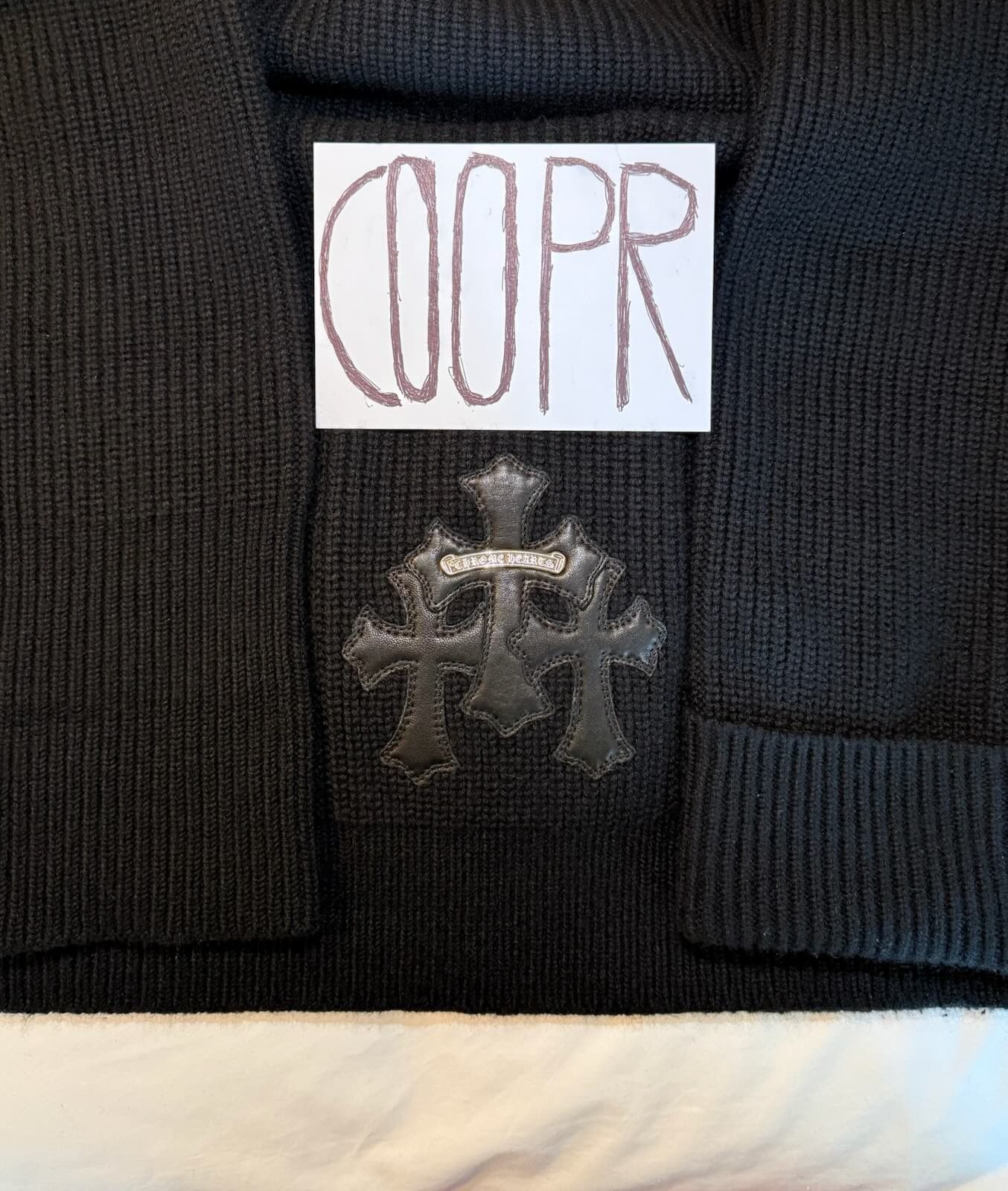 Chrome Hearts Chrome Hearts Cashmere Cross Patch Quarter Zip (VIP) Size US L / EU 52-54 / 3 - 11 Thumbnail