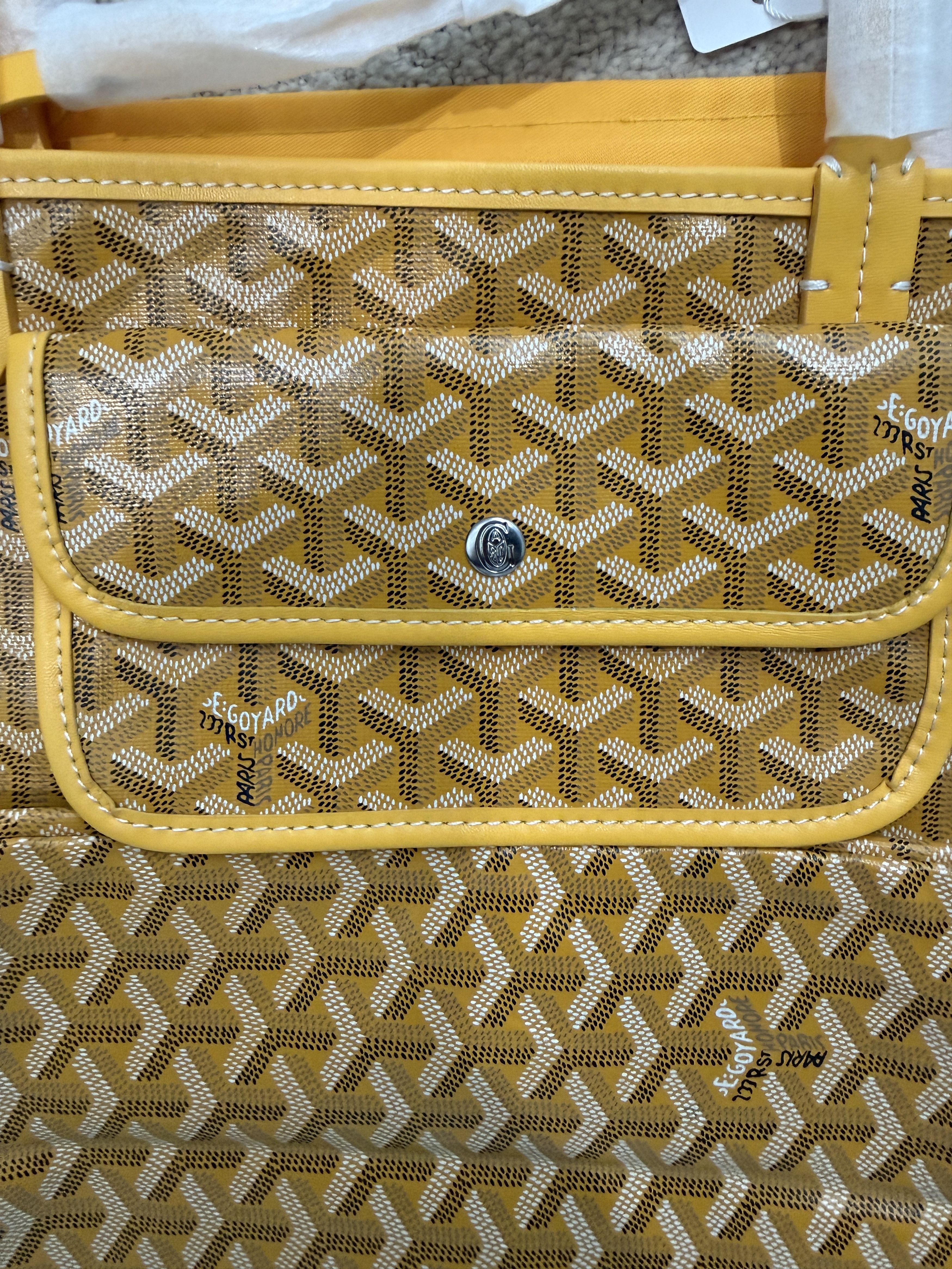 Other Large Yellow Open Patterned Tote Bag w/ Pouch Size ONE SIZE - 6 Thumbnail