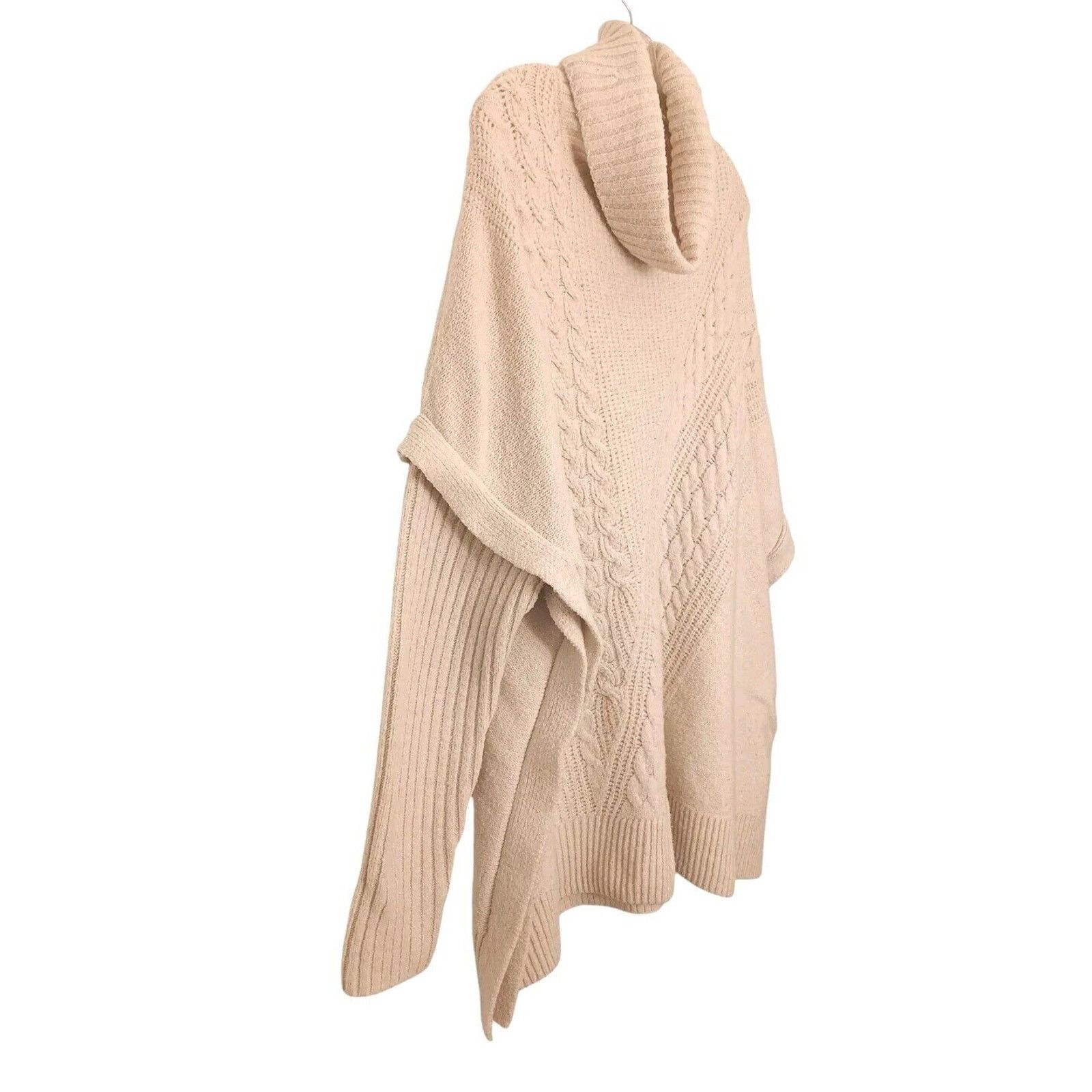 Vera Wang Simply Vera Wang Sweater Sz XXL Beige Chunky Cowl LAGENLOOK Size XXL / US 16-18 / IT 52-54 - 6 Thumbnail
