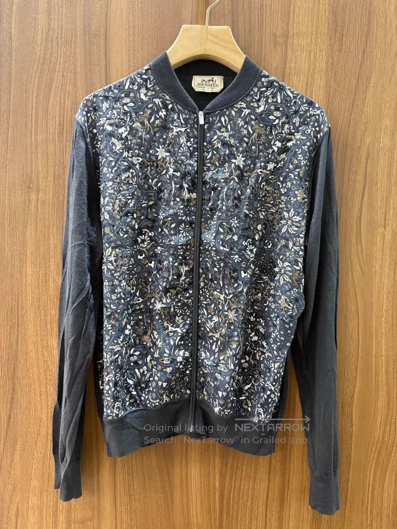 Hermes Hermes Black print long sleeve jacket Size S / US 4 / IT 40 - 1 Thumbnail