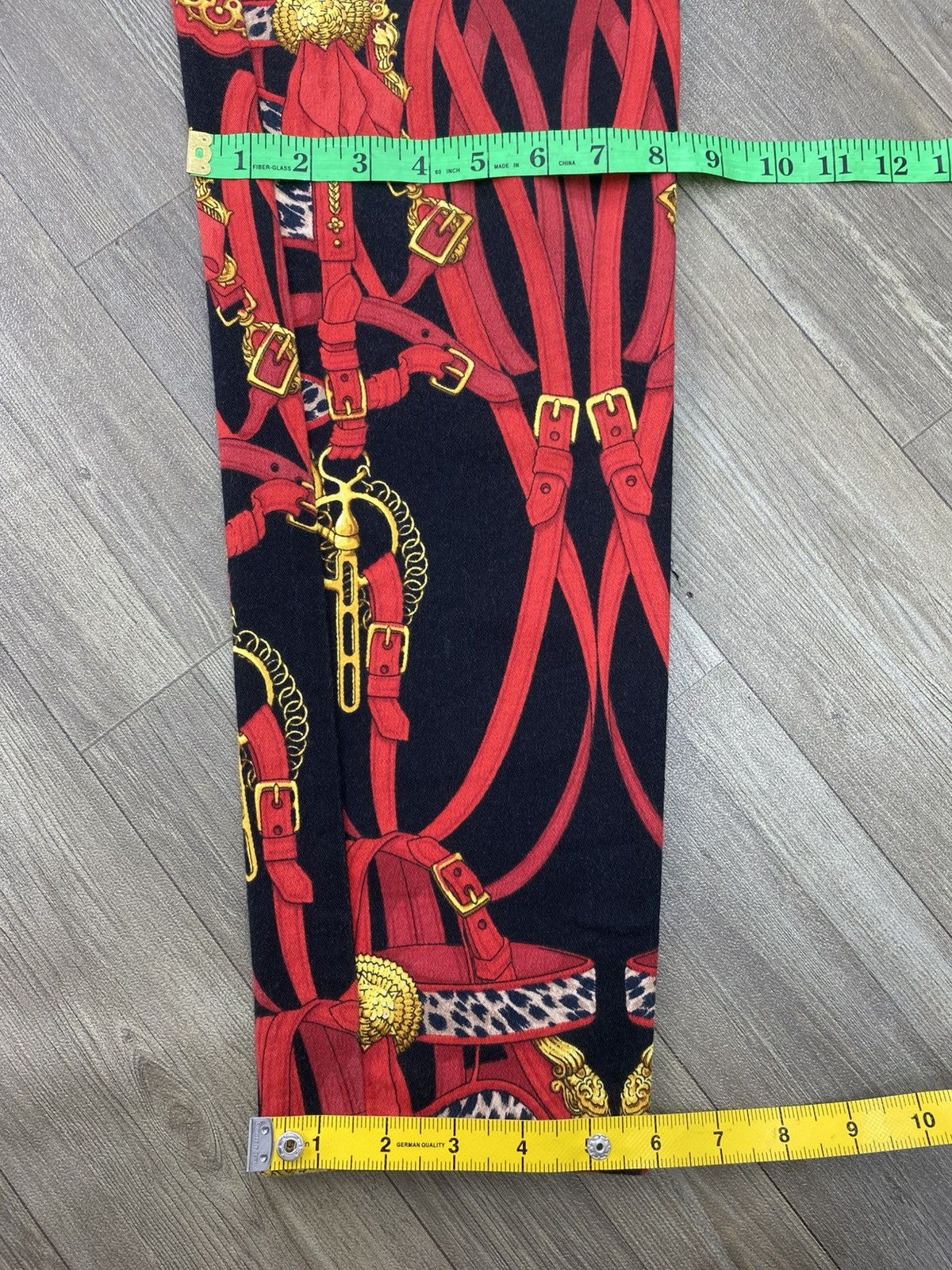 Japanese Brand Vintage Laurel Baroque Equestrian Chanis Scarf Print Pants Size US 27 - 23 Thumbnail
