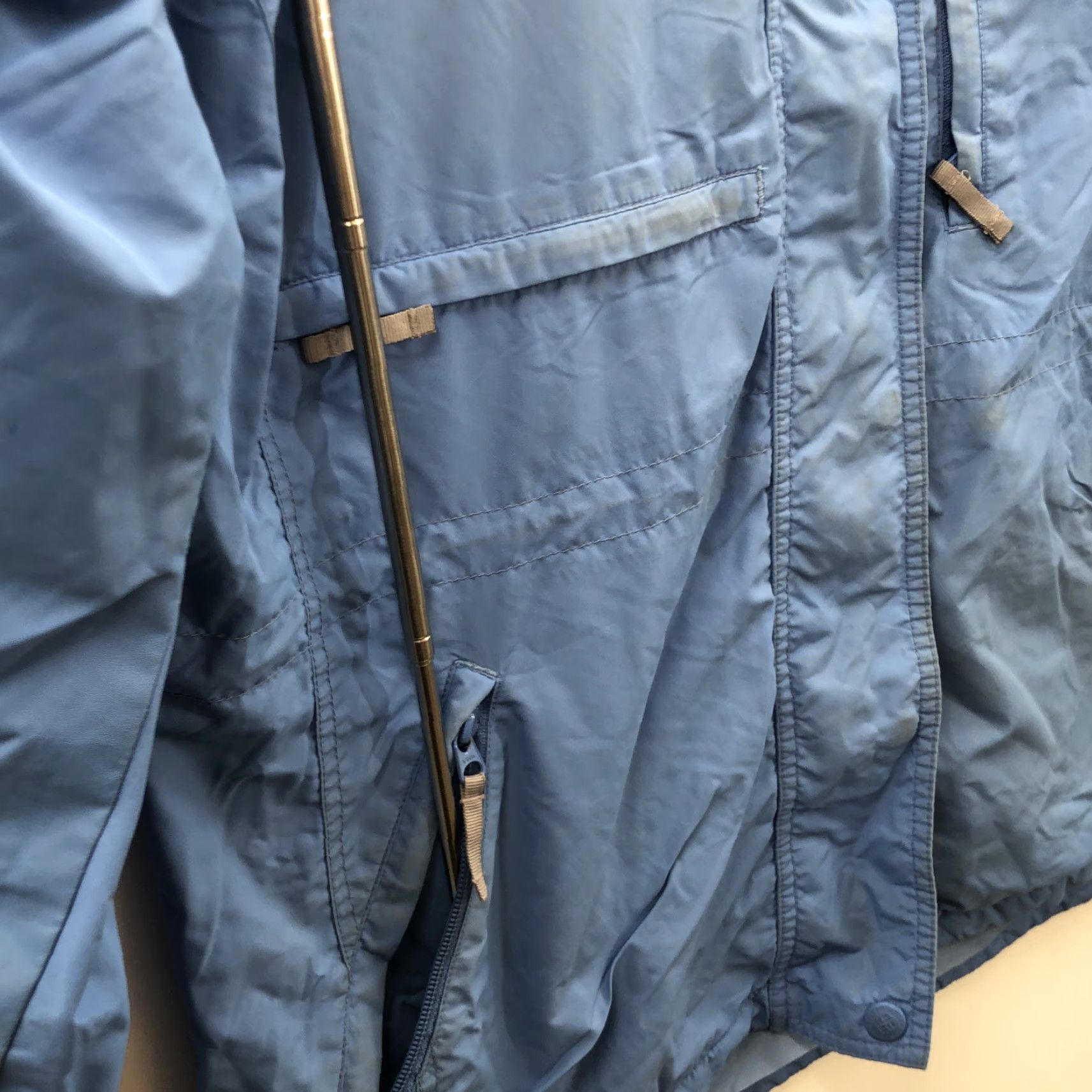 Vintage Columbia Windbreaker Jacket Blue Long Sleeve Zip Casual Womens L Regular Size Jacket Size L / US 10 / IT 46 - 5 Thumbnail