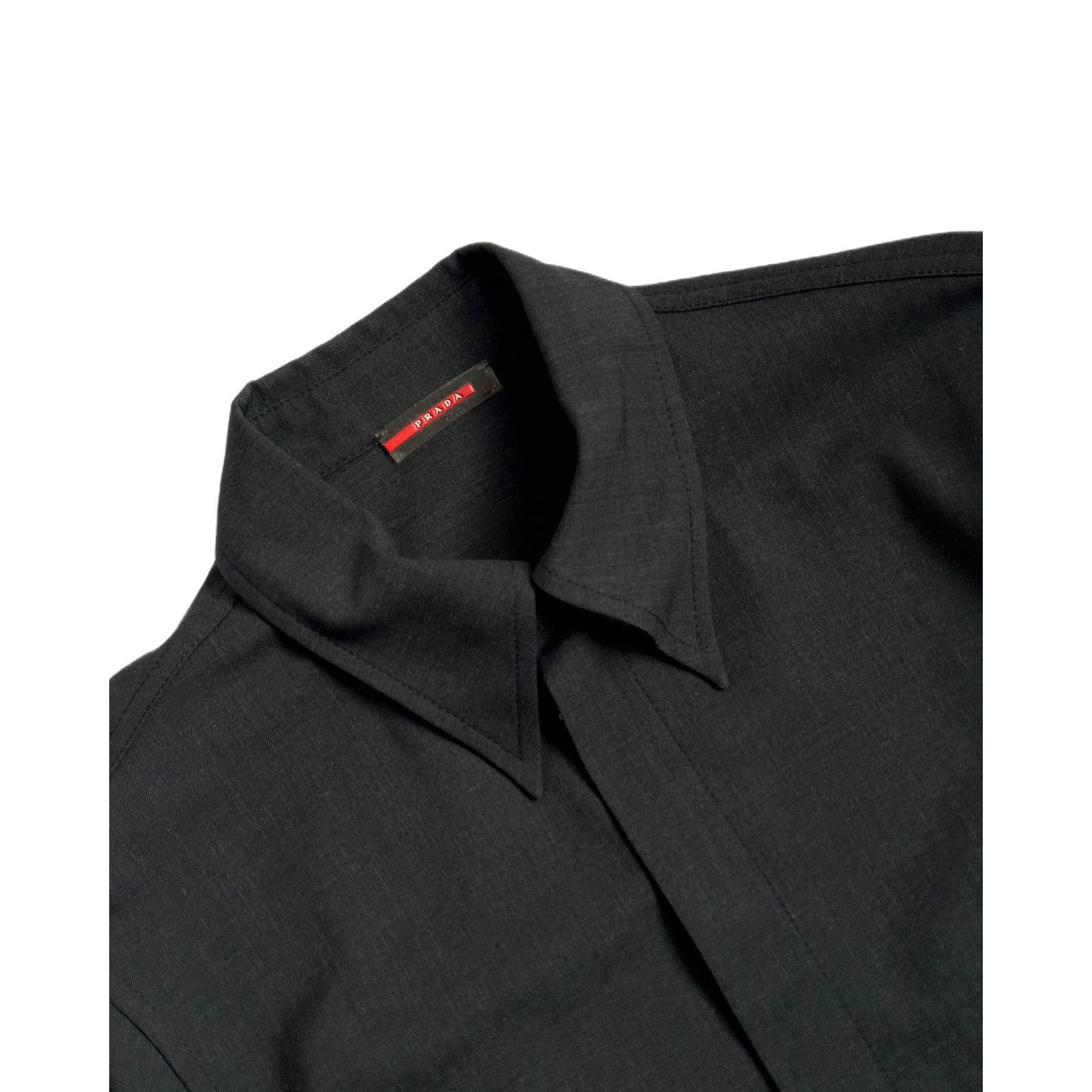 Prada Prada Sport Wool Zip Button Up Shirt Size US M / EU 48-50 / 2 - 2 Thumbnail