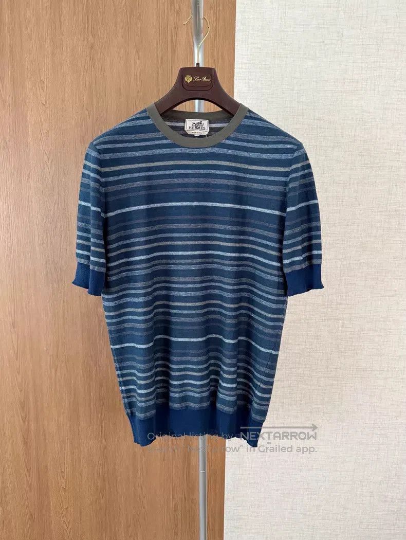Hermes Hermes Short-sleeve Knit T-shirt Size US XL / EU 56 / 4 - 1 Thumbnail