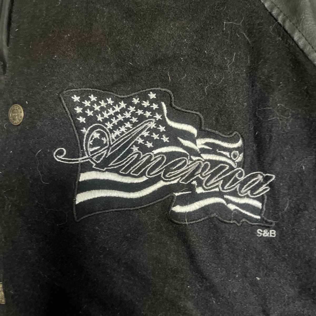 Steve And Barrys Vintage Steve & Barry’s America Flag Varsity Jacket Size US M / EU 48-50 / 2 - 3 Thumbnail