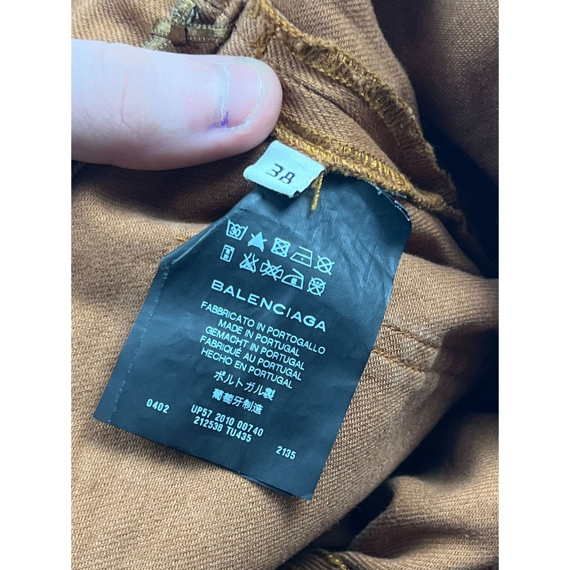 Balenciaga Balenciaga Pants Ankle Zip Brown Denim Jeans (Y0833) Size 26" / US 2 / IT 38 - 8 Thumbnail