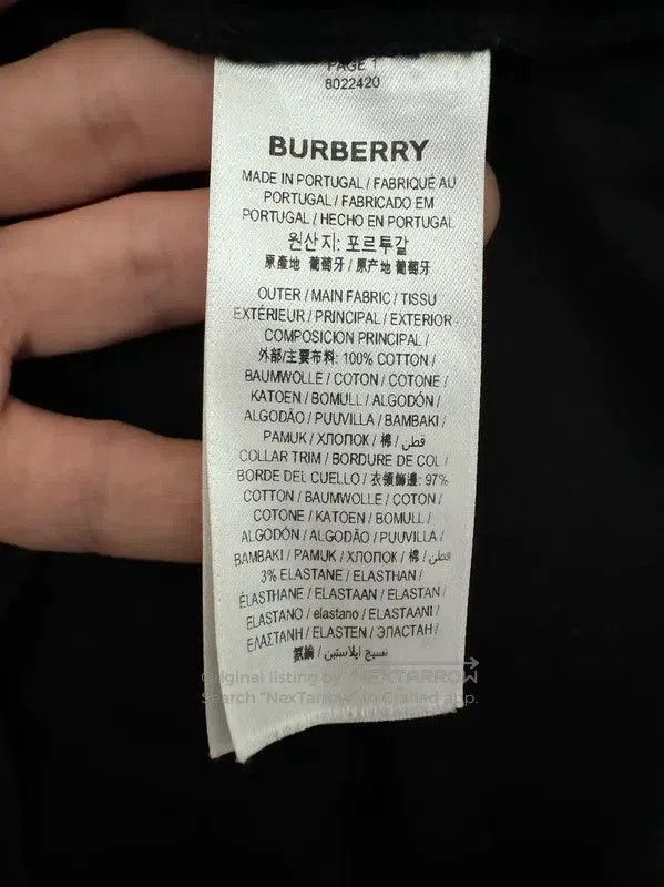 Burberry Burberry Black Cotton Logo T. Size US S / EU 44-46 / 1 - 5 Thumbnail