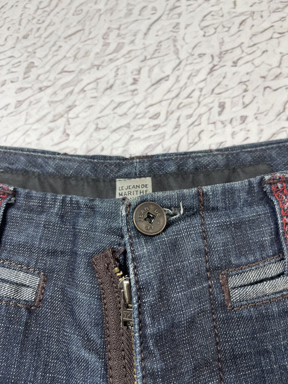 Japanese Brand Le Jean de Marithe Francois Girbaud indigo blue denim jeans Size 28" / US 6 / IT 42 - 10 Thumbnail