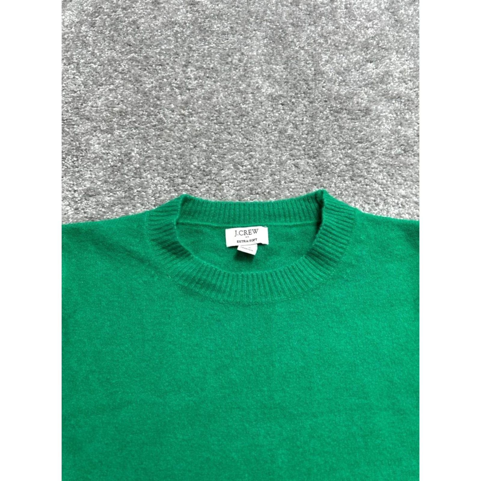J.Crew J. Crew Sweater Womens XS Green Wool Acrylic Knit Crew Neck Pullover Cozy Warm Casual Ribbed Tight-Knit Side Split Vintage No Size XS / US 0-2 / IT 36-38 - 7 Thumbnail