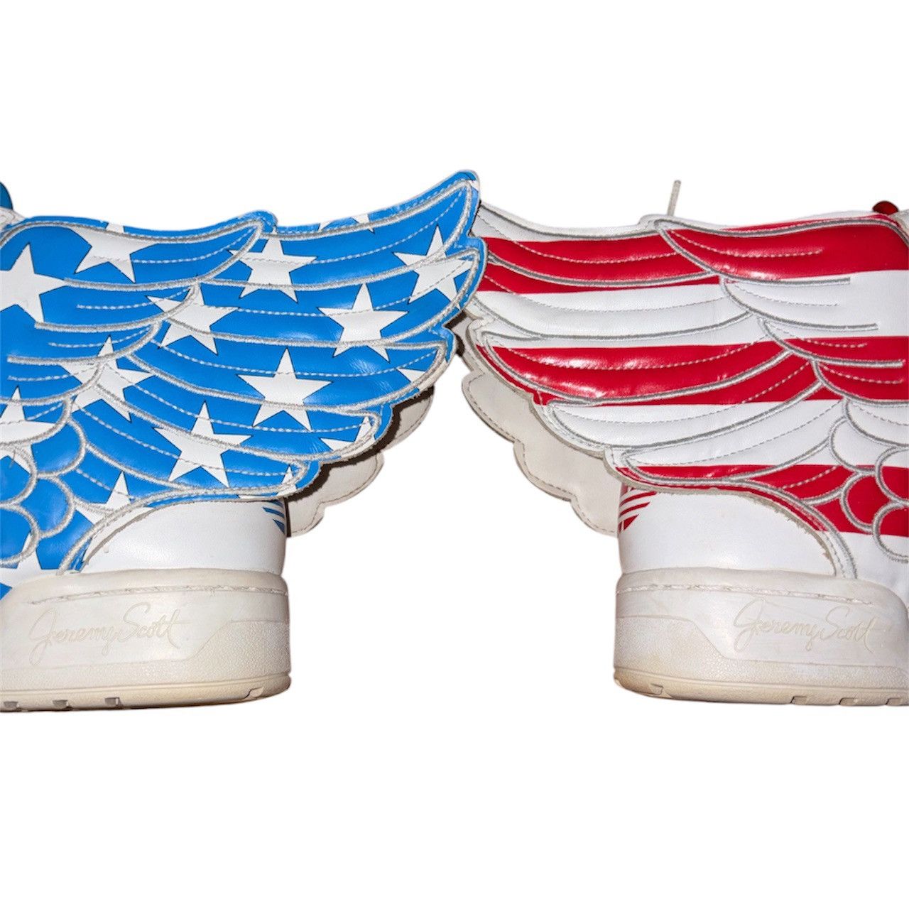 Adidas × Jeremy Scott 2012 STARS AND STRIPES JEREMY SCOTT ADIDAS HIGH TOP SNEAKERS Size US 11 / EU 44 - 6 Thumbnail