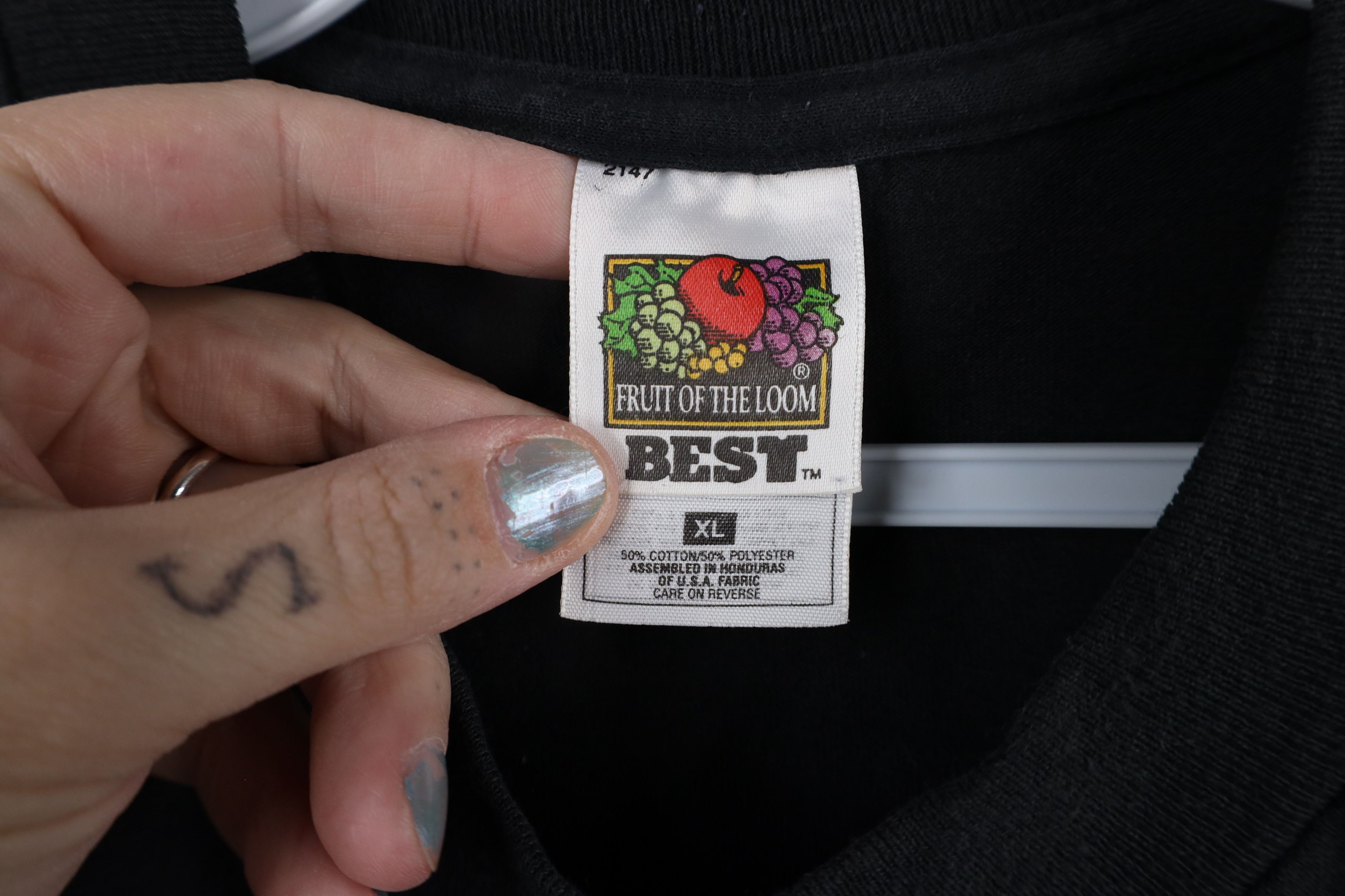 Vintage Vintage 90s Out Plaza Lanes Bowling Staff T-Shirt Black Size US XL / EU 56 / 4 - 6 Thumbnail