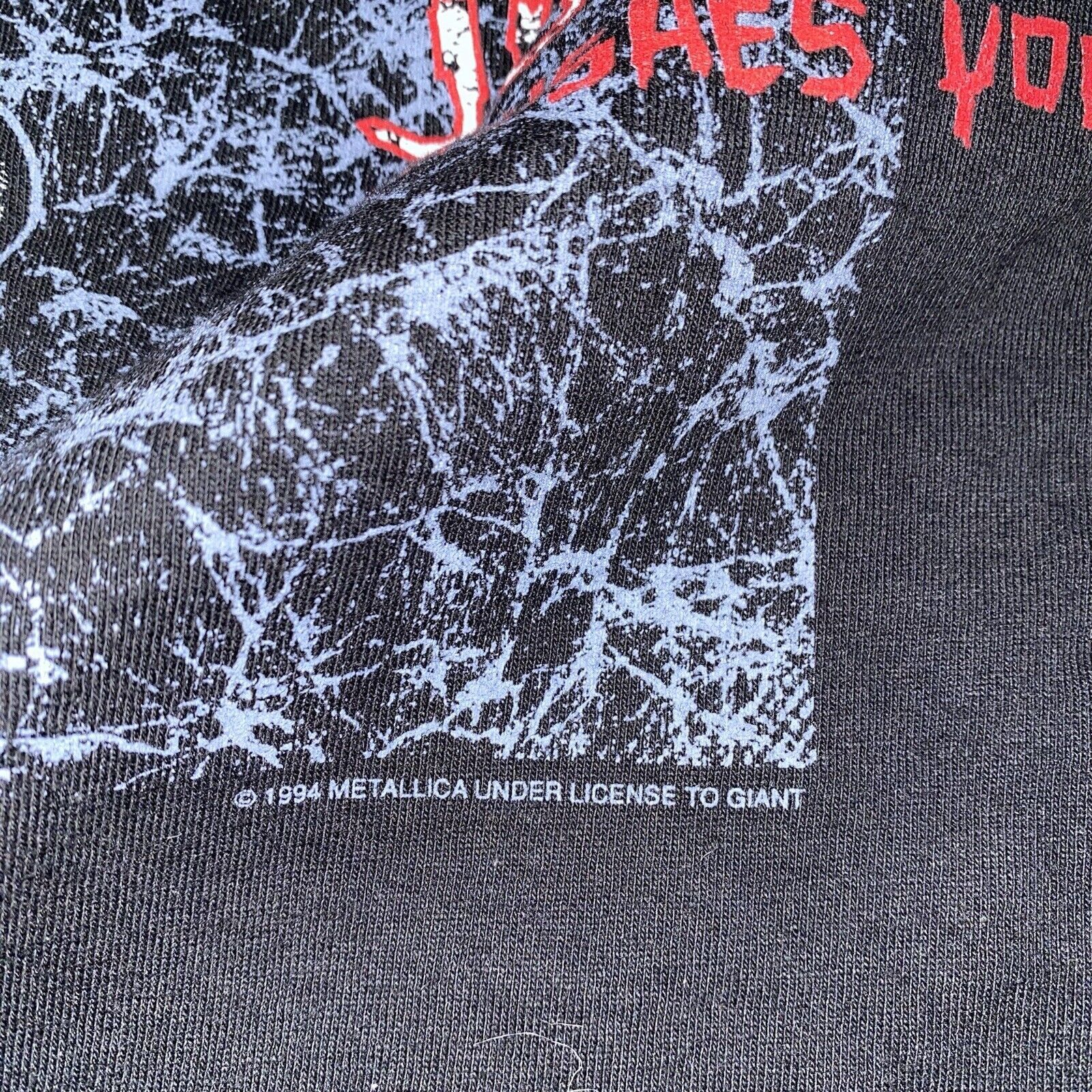 Delta Vtg Metallica 1994 Justice For All Hammer Of Justice T-Shirt Size US XXL / EU 58 / 5 - 10 Thumbnail