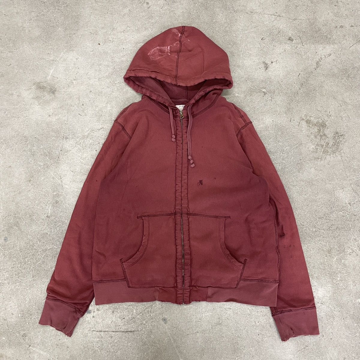 J crew vintage fleece zip hoodie hotsell