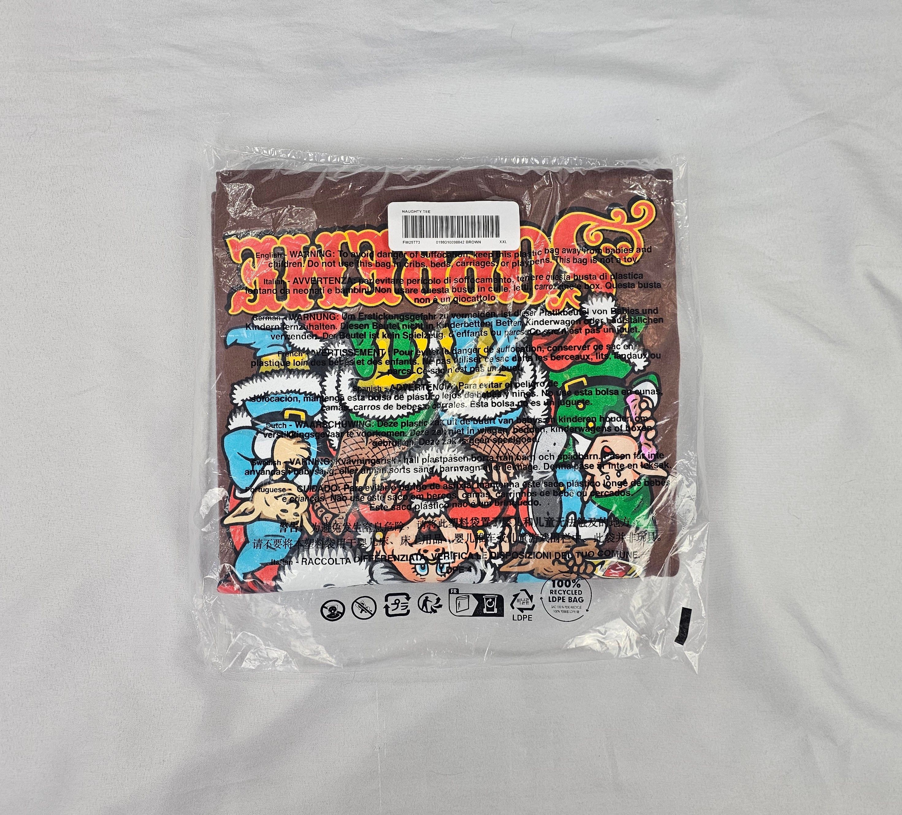Supreme Supreme Naughty Santa Tee Brown FW25 Size XXL CONFIRMED Size US XXL / EU 58 / 5 - 5 Thumbnail