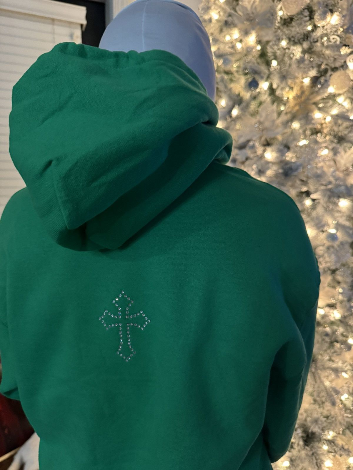 Vintage Rhinestones Cross Vintage Hoodie Size US L / EU 52-54 / 3 - 12 Thumbnail