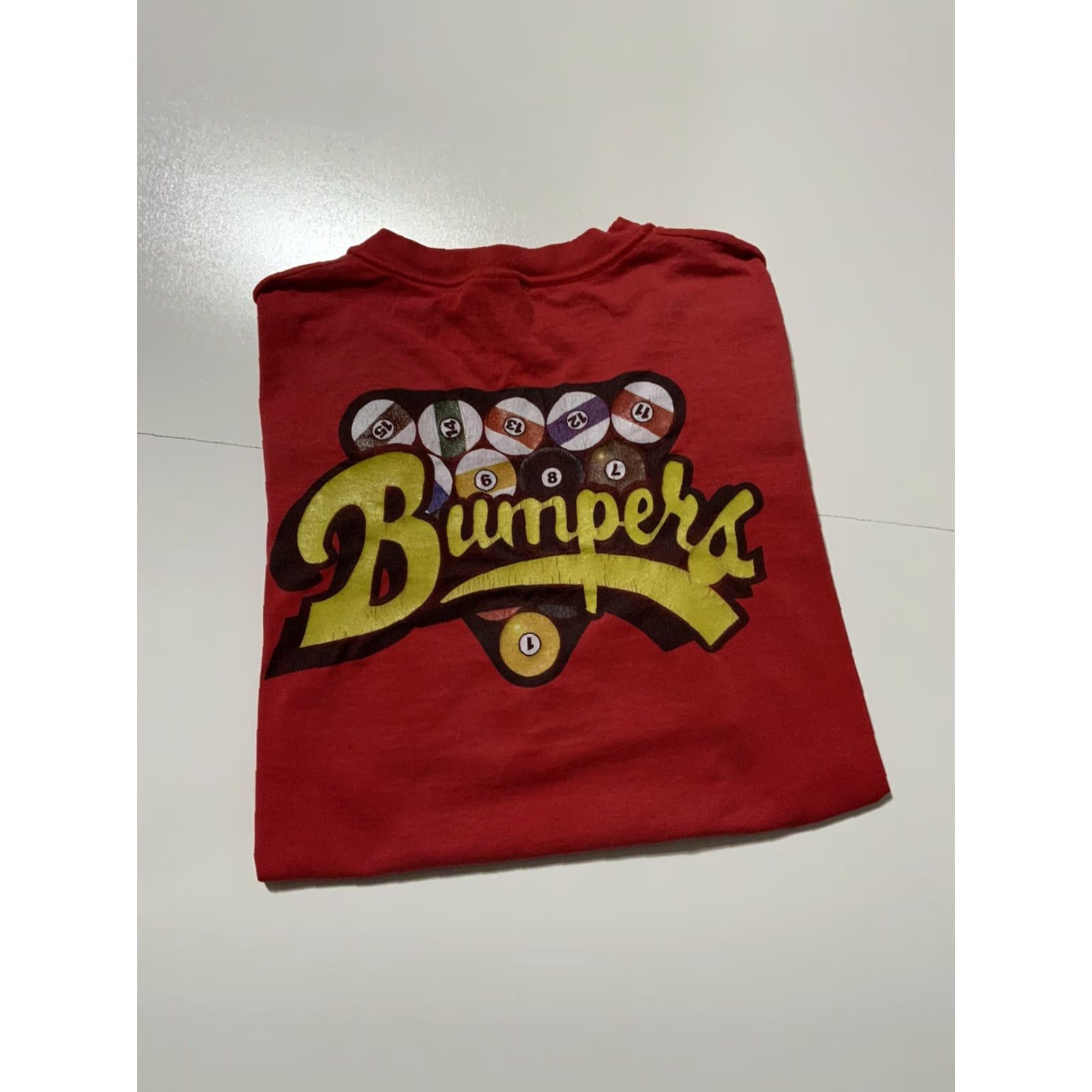 Hanes VINTAGE Bumpers Bumper Pool Cue Sport Red 8 Ball 2 Sided Graphic T-Shirt Sz. 2XL Mens Red Sports 8 Ball Shirt Size US XXL / EU 58 / 5 - 2 Thumbnail