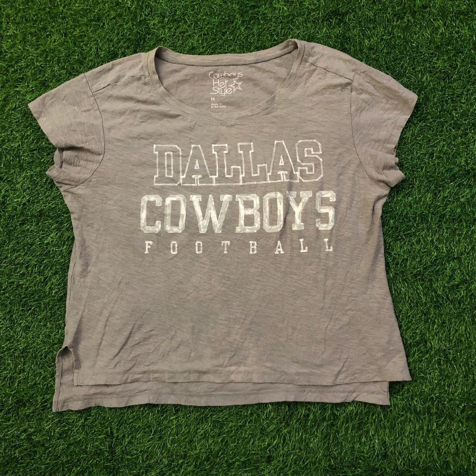 Other Women's Grey Dallas Cowboys Football Graphic Tee Size M / US 6-8 / IT 42-44 - 1 Thumbnail