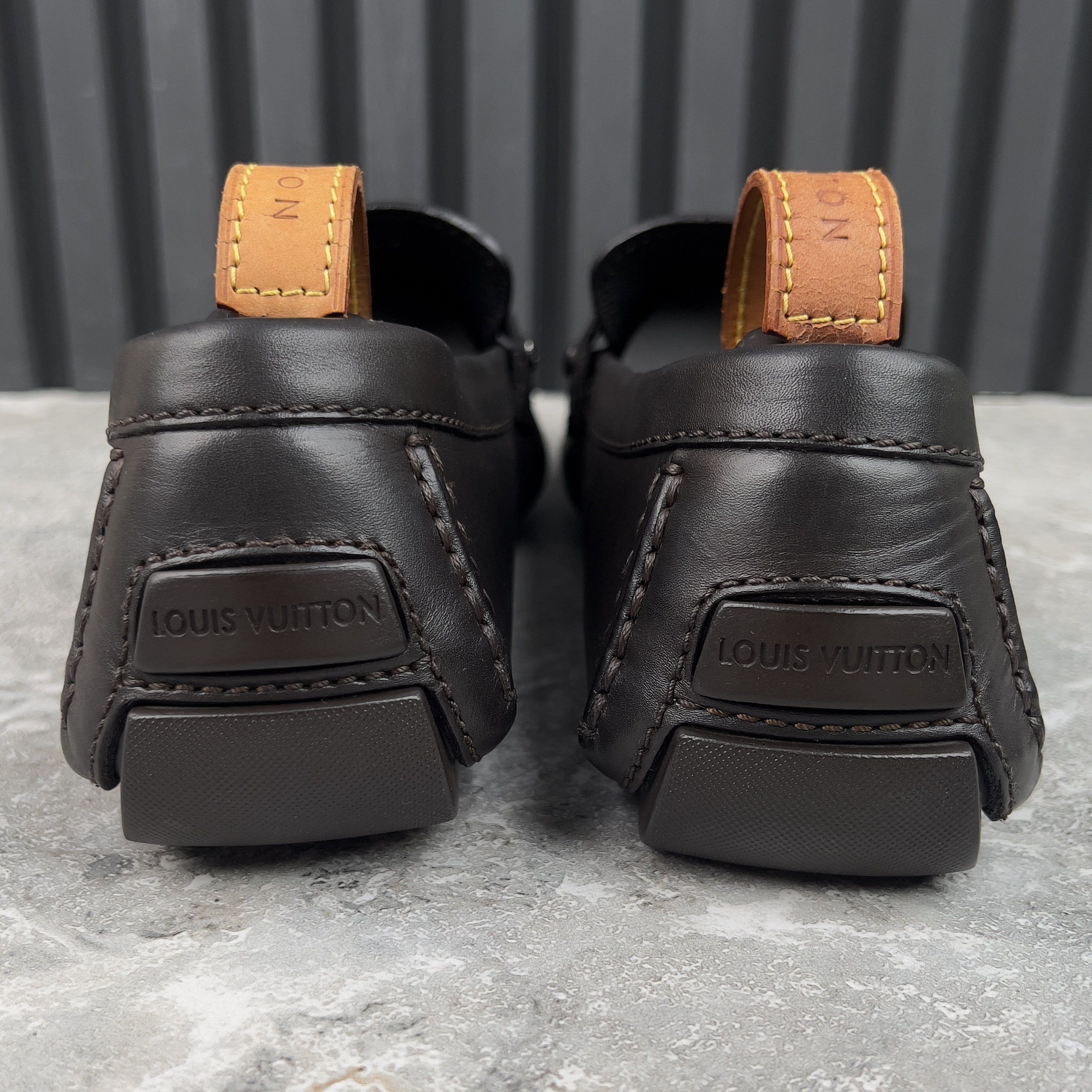 Louis Vuitton Monte Carlo Moccasins Dark Brown Leather Size US 11 / EU 44 - 8 Thumbnail