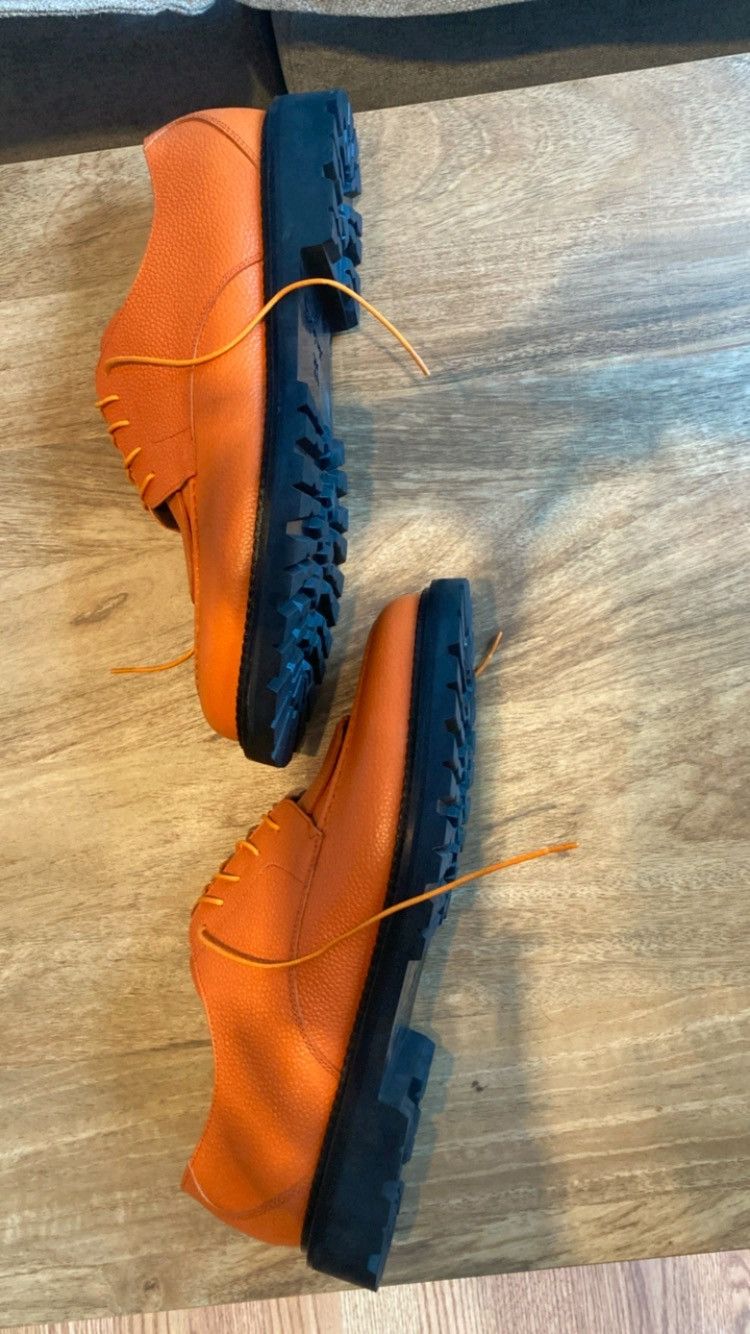 Aime Leon Dore SS25 orange calf skin lug sole derby Size US 12 / EU 45 - 3 Thumbnail