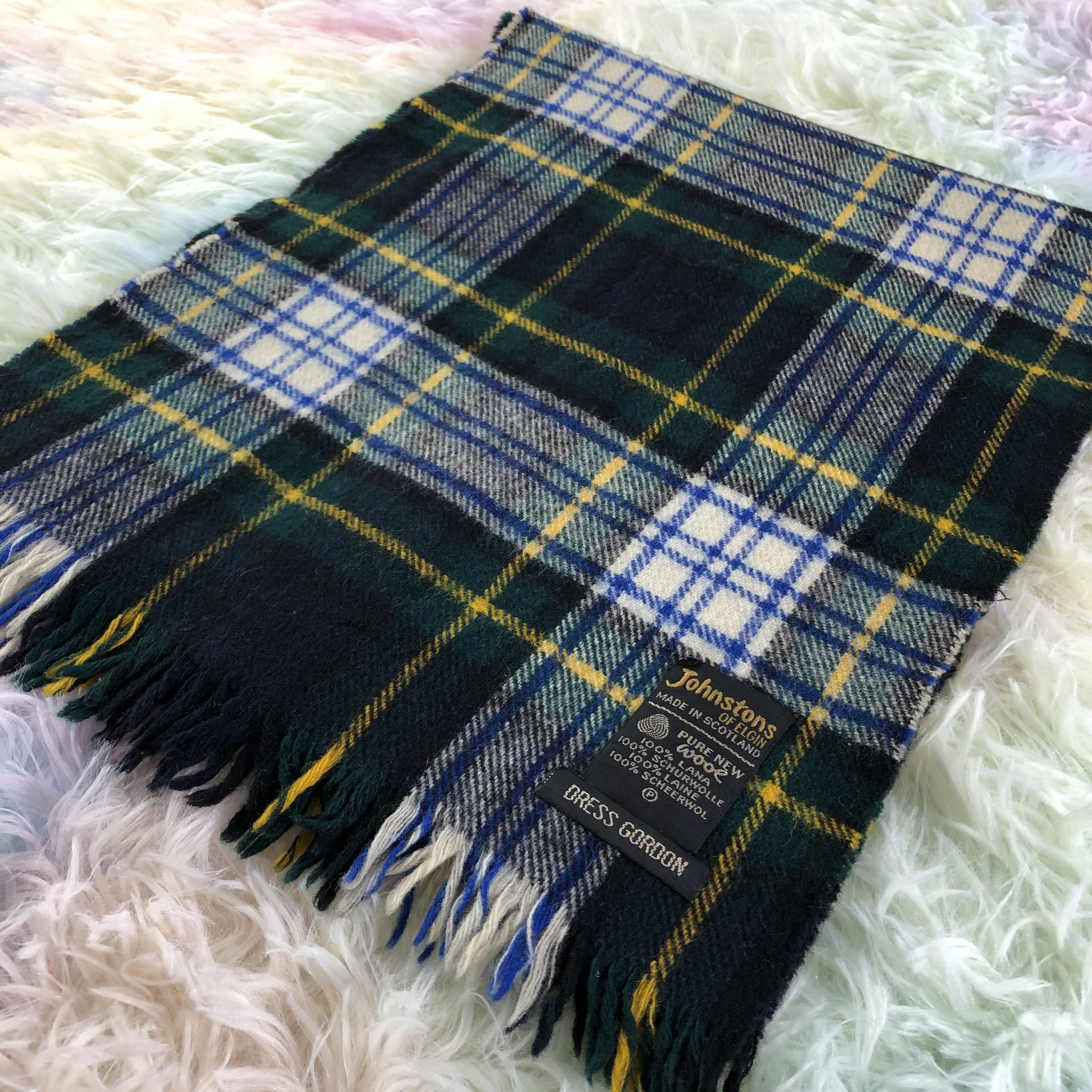 Johnstons Of Elgin × Vintage Johnstons Of Elgin Scarf / Muffler / Neckwear - KM148 Size ONE SIZE - 3 Thumbnail