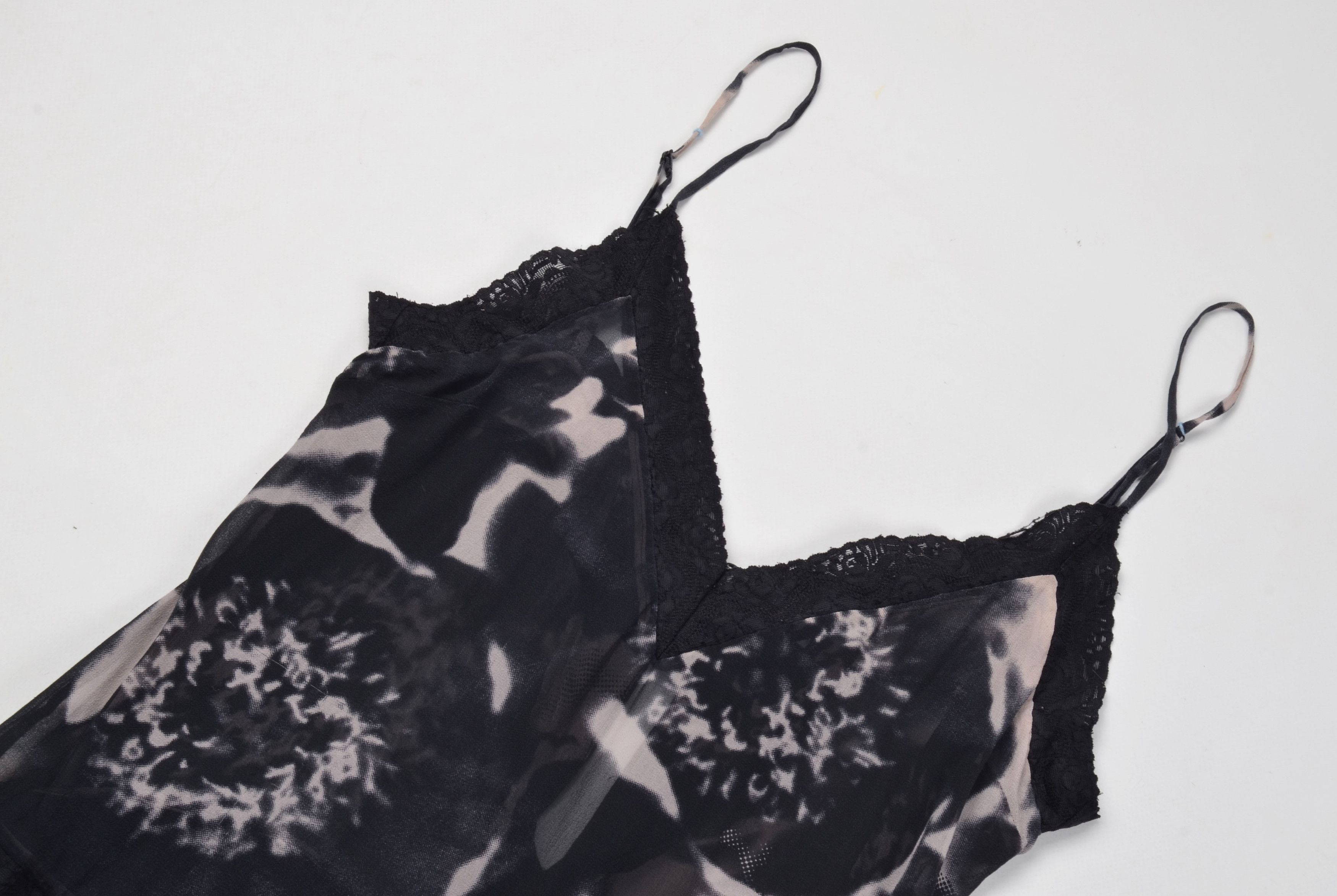 Karl Lagerfeld Karl Lagerfeld for H&M Silk Sheer Cami Coquette Dress Size XL / US 12-14 / IT 48-50 - 5 Thumbnail