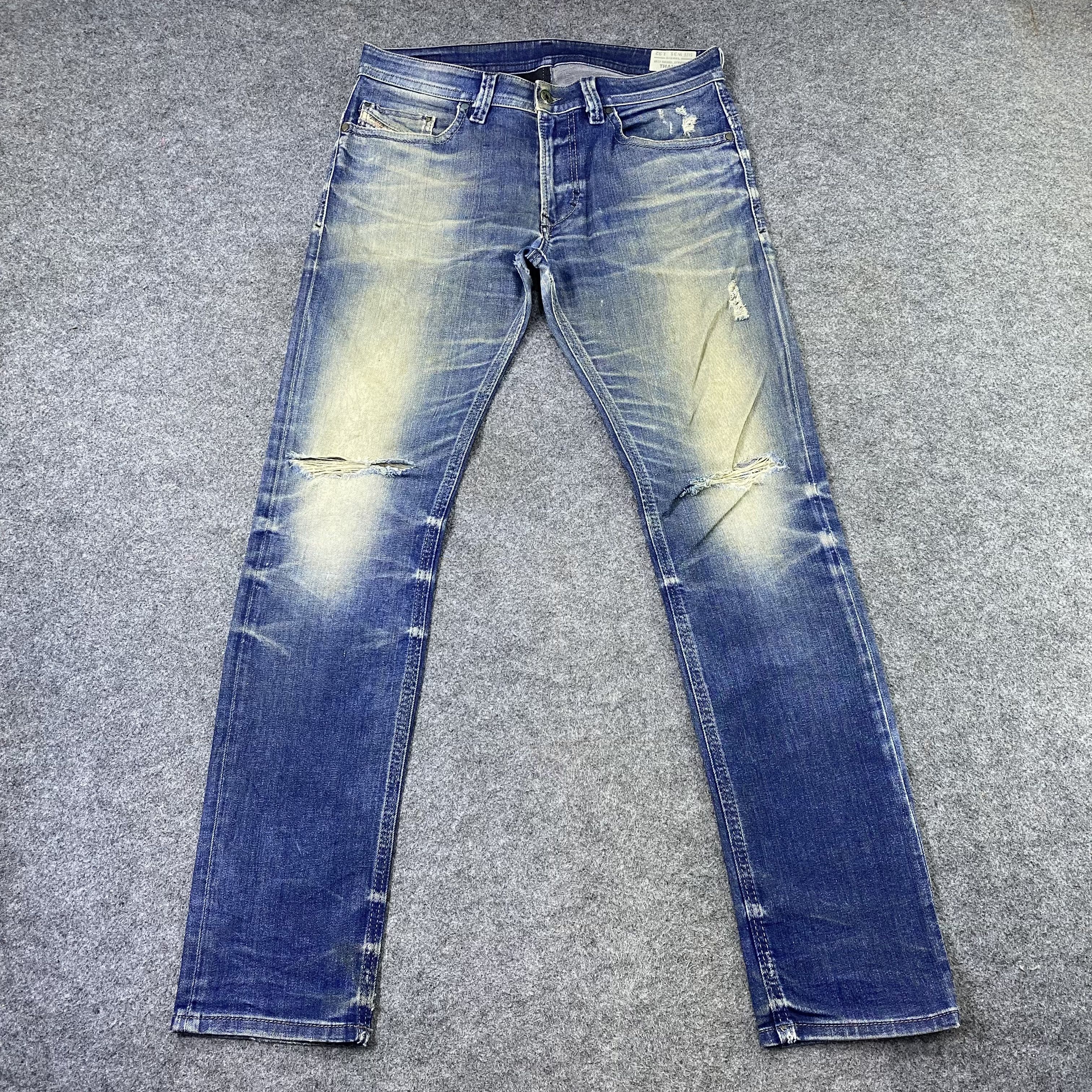 Diesel Diesel Distressed Blue Wash Jeans-J1169 Size US 33 - 2 Thumbnail