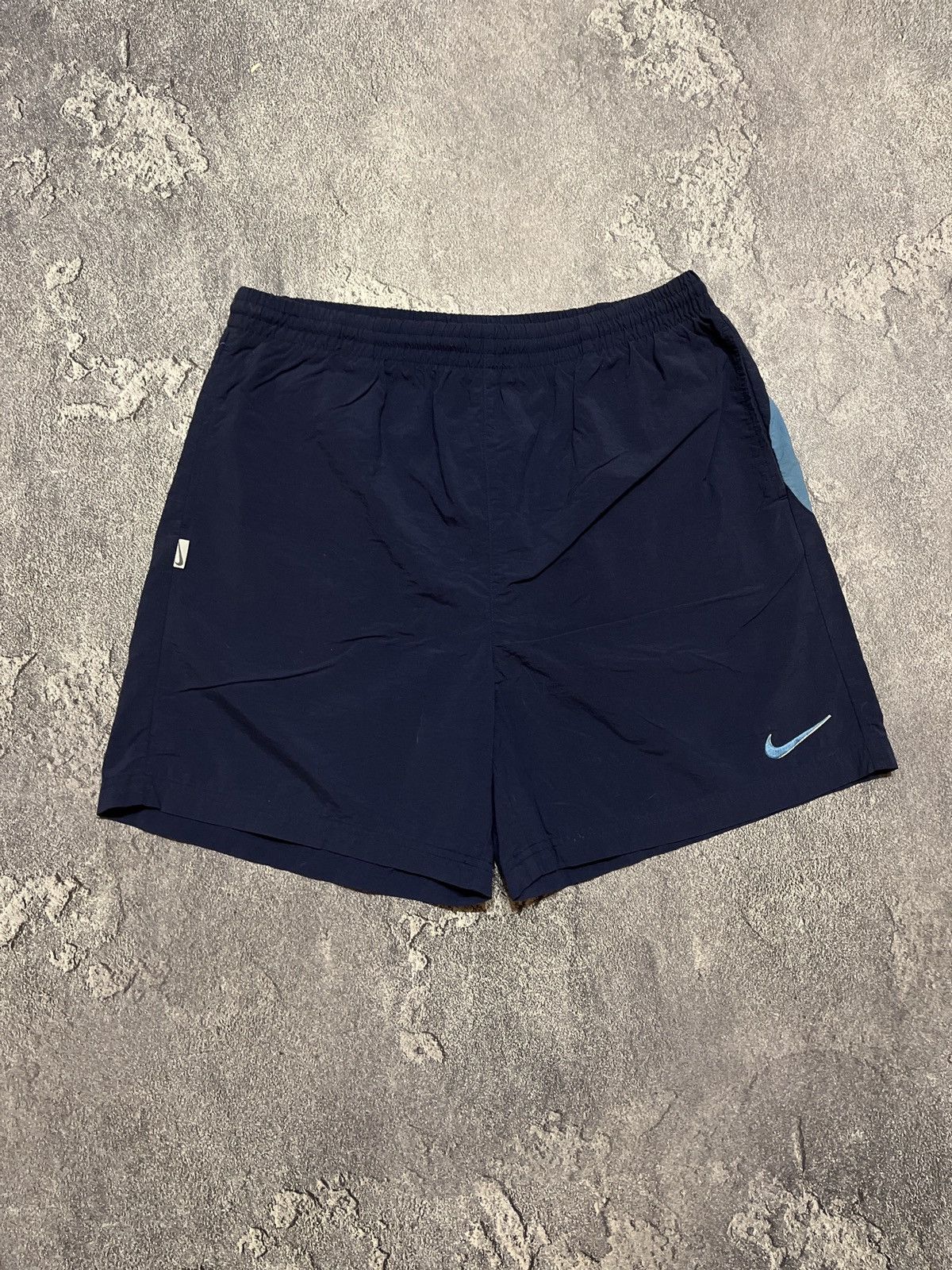 Nike × Vintage Vintage Nike Big Swoosh Shorts Nylon Baggy 90’s Size US 36 / EU 52 - 2 Thumbnail