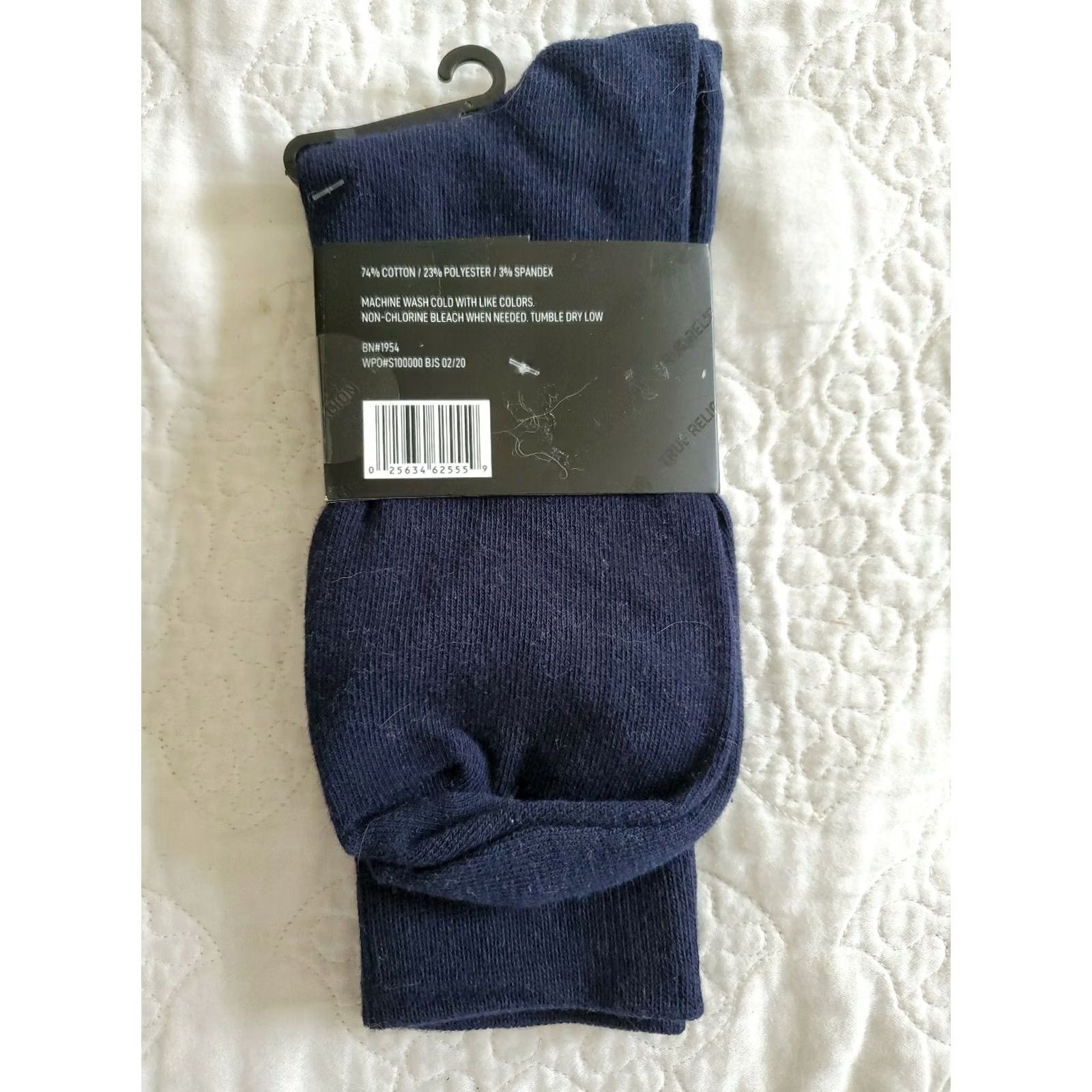 True Religion TRUE RELIGION HORSESHOE Crew Socks Men Dark Blue 6-12 Mid Calf Cotton Polyester Spandex Size ONE SIZE - 2 Thumbnail