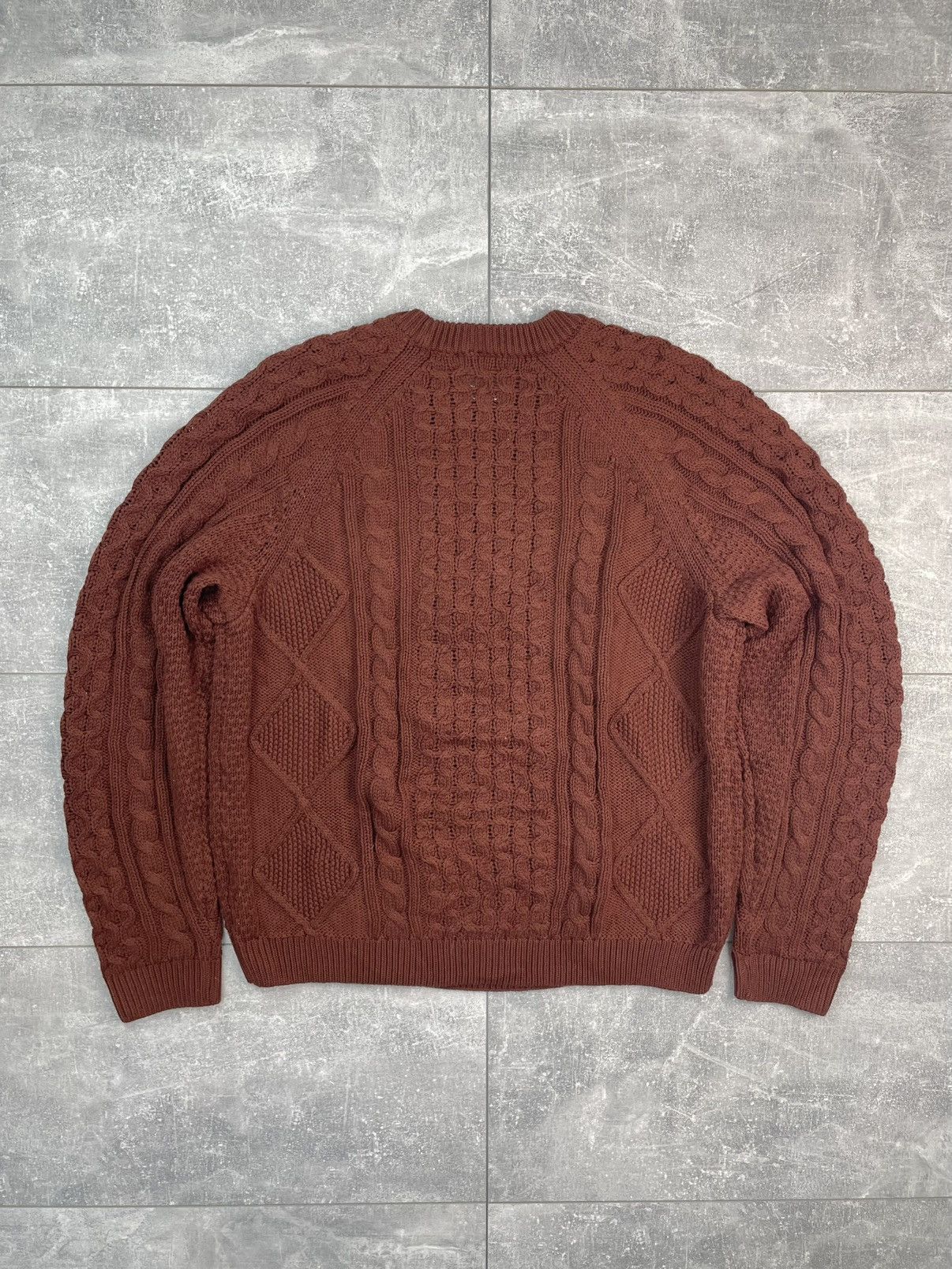 Nike Nike Life Cable Knit Sweater Brown Size US M / EU 48-50 / 2 - 2 Thumbnail